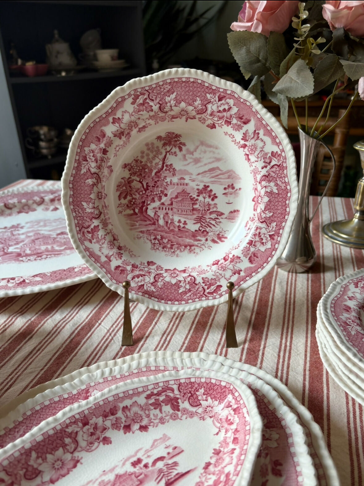 Aparelho de jantar inglês em faiança (11 peças)