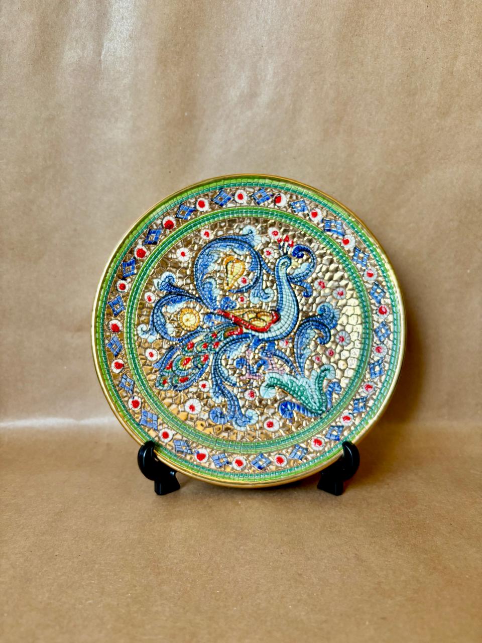 Prato decorativo italiano inspirado nos mosaicos de Ravenna (DMCPS_590)
