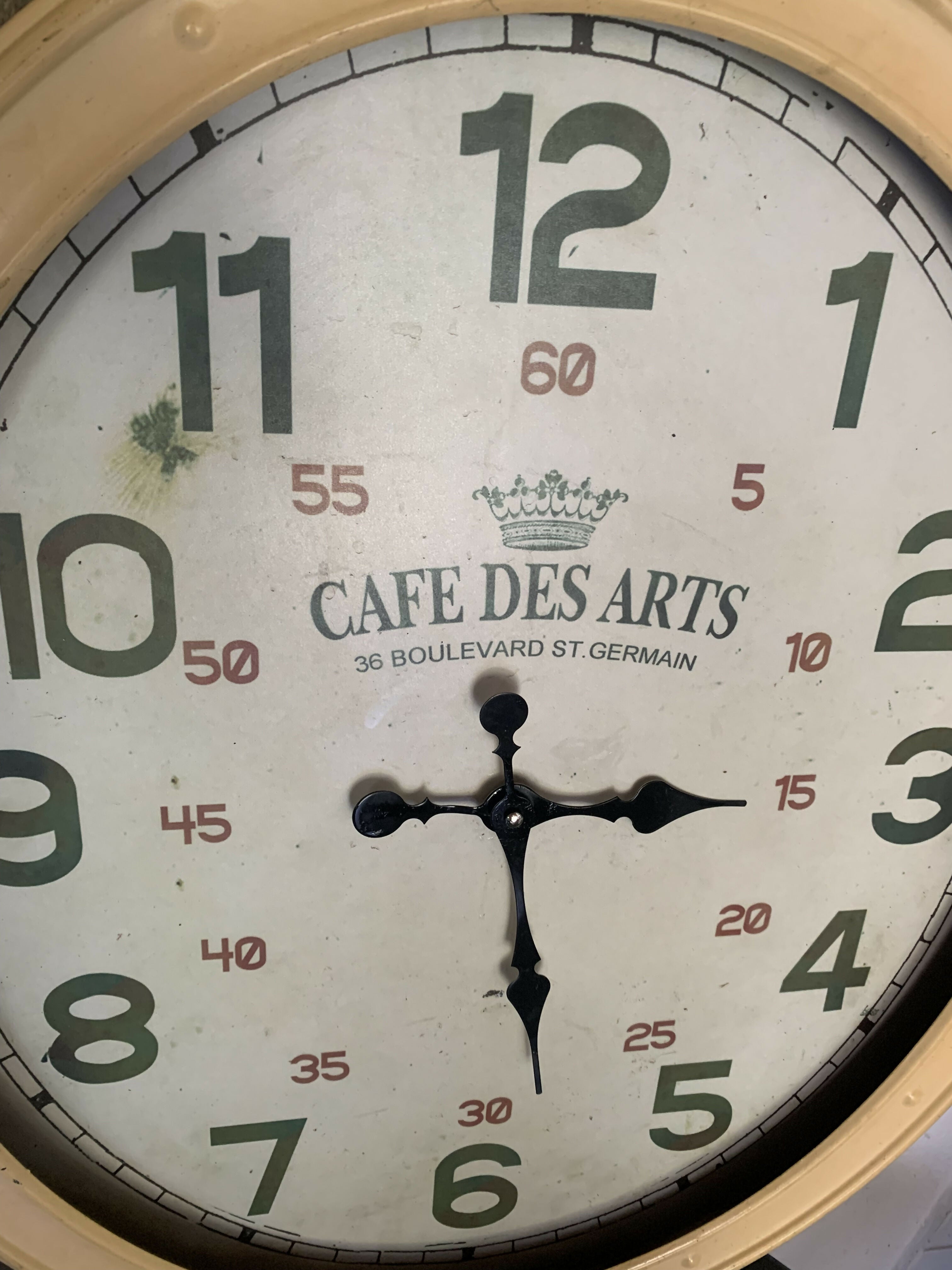 Grande relógio decoração de garagem