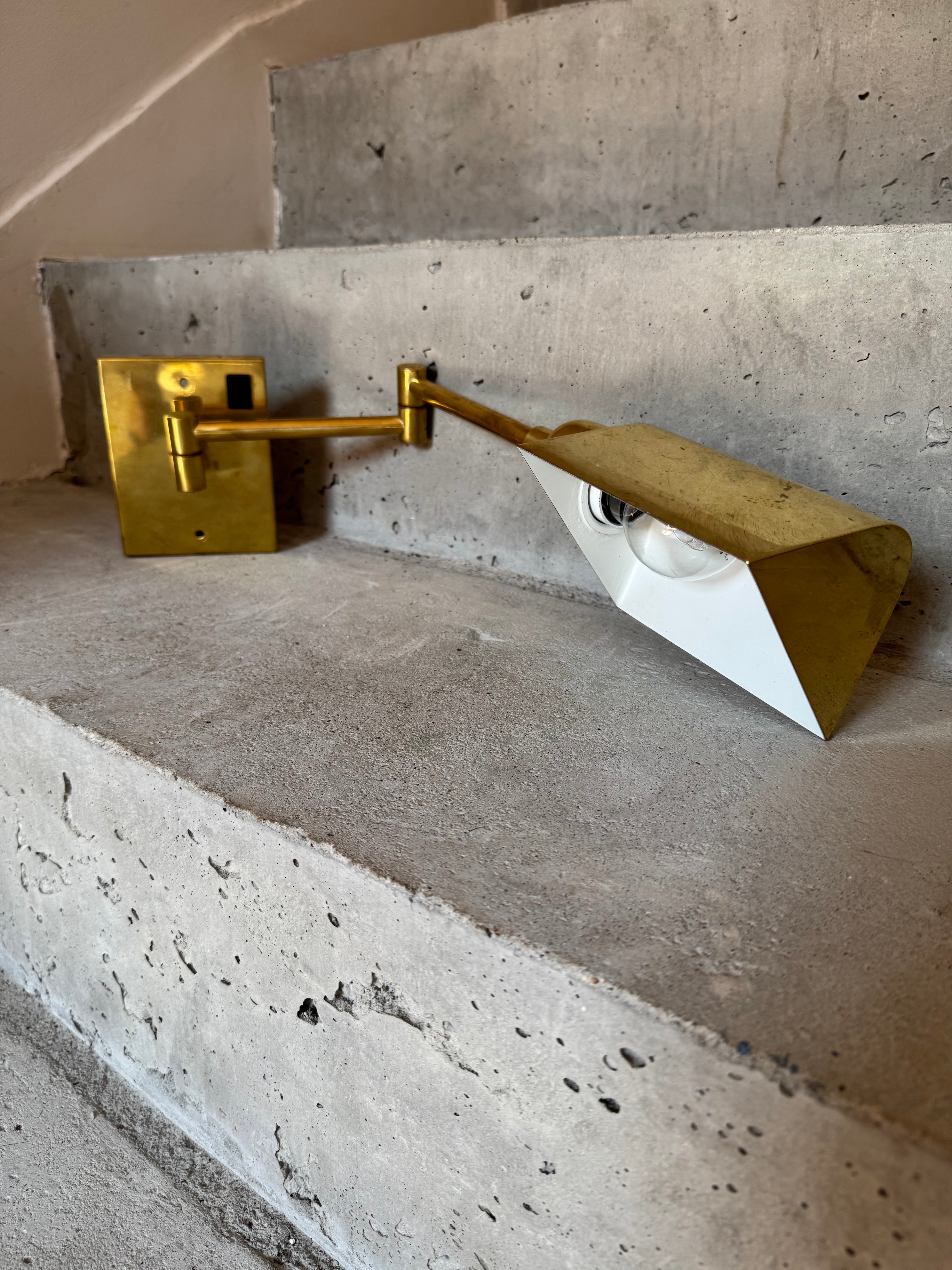 Arandela Luminária Articulada Latão dourado - Anos 50