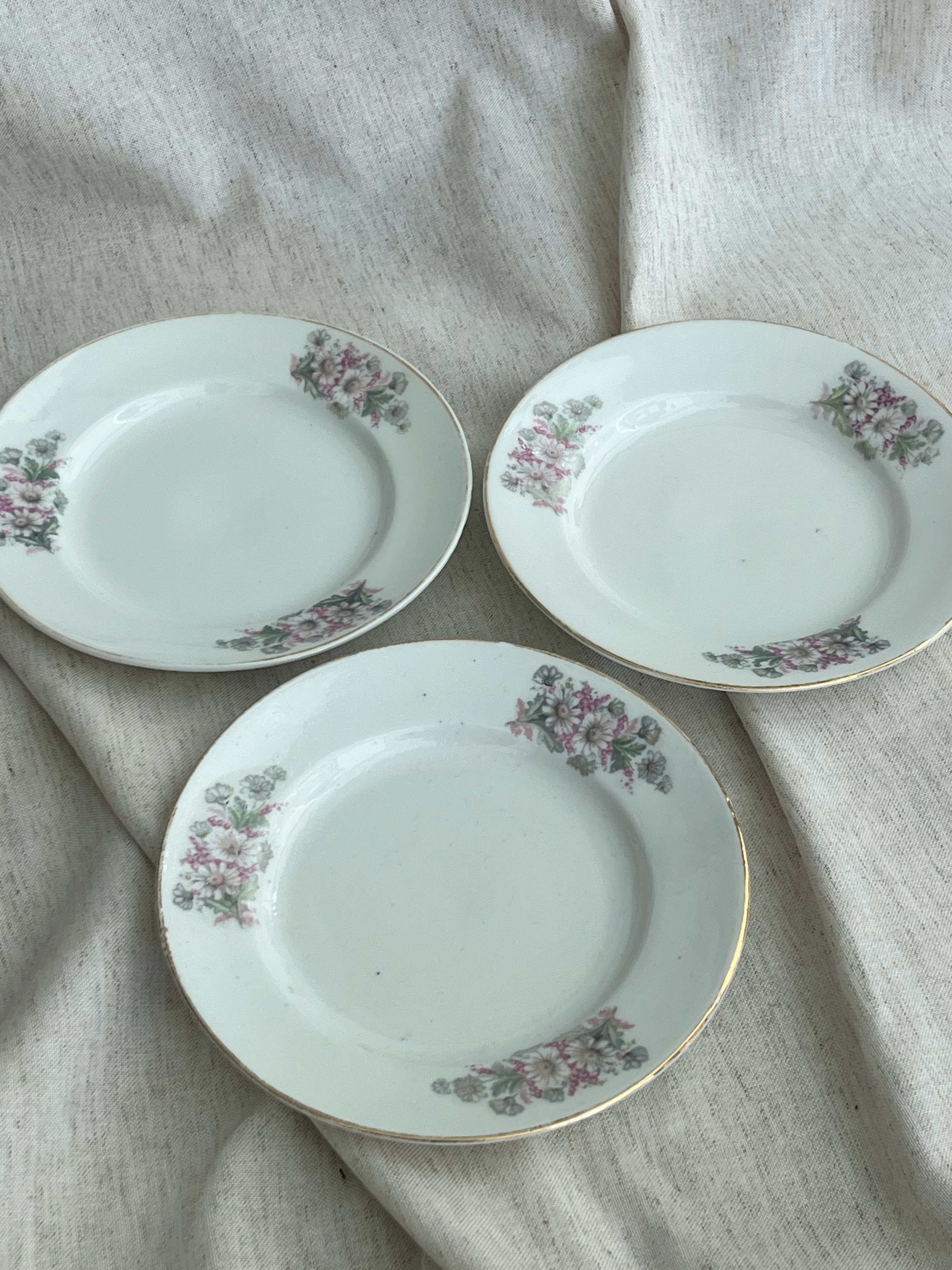 Conjunto de 9 Pratos antigos com motivos florais Vista Alegre | Portugal | 1881–1921