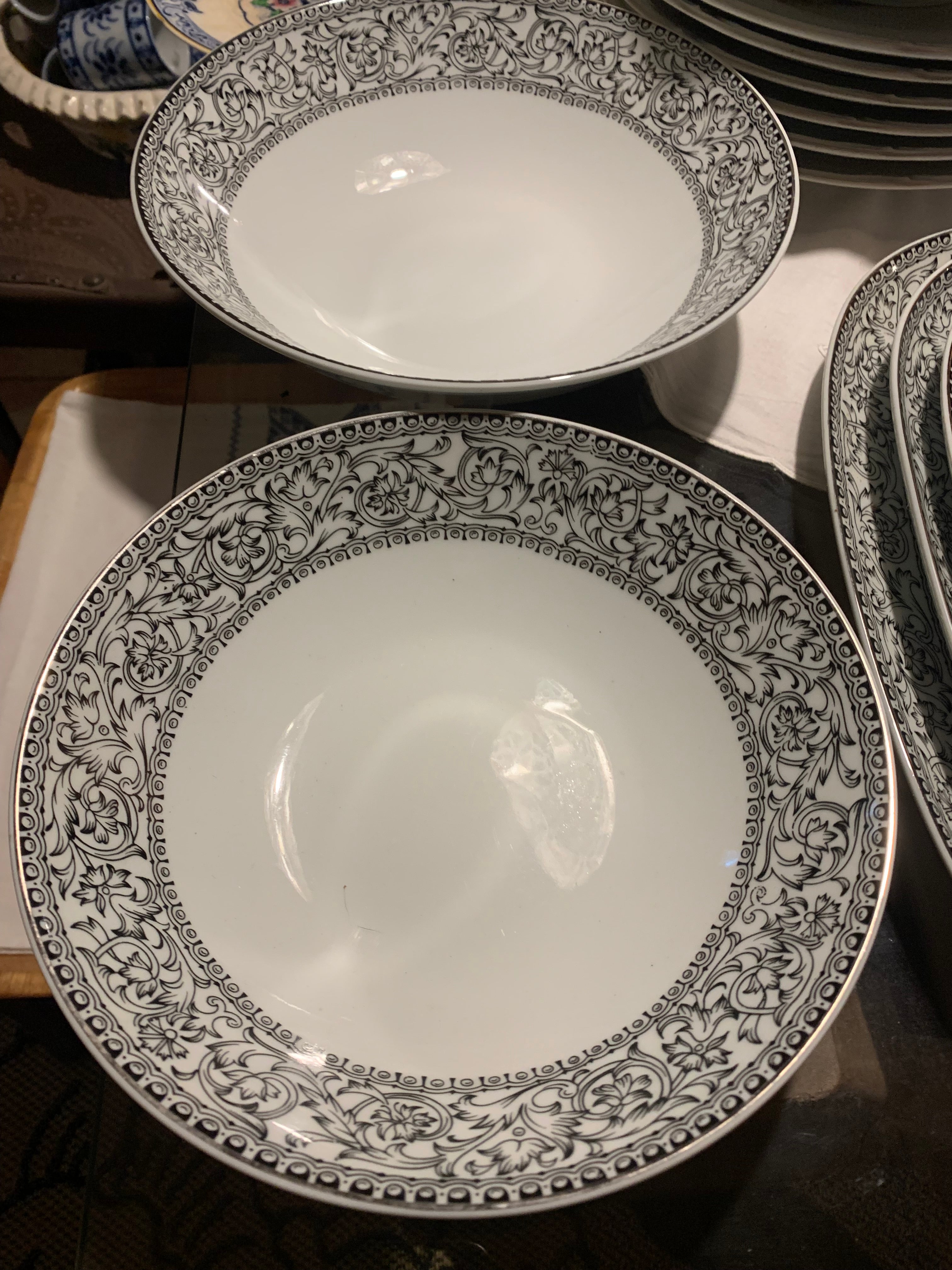 Lindo jogo de travessas porcelana Real
