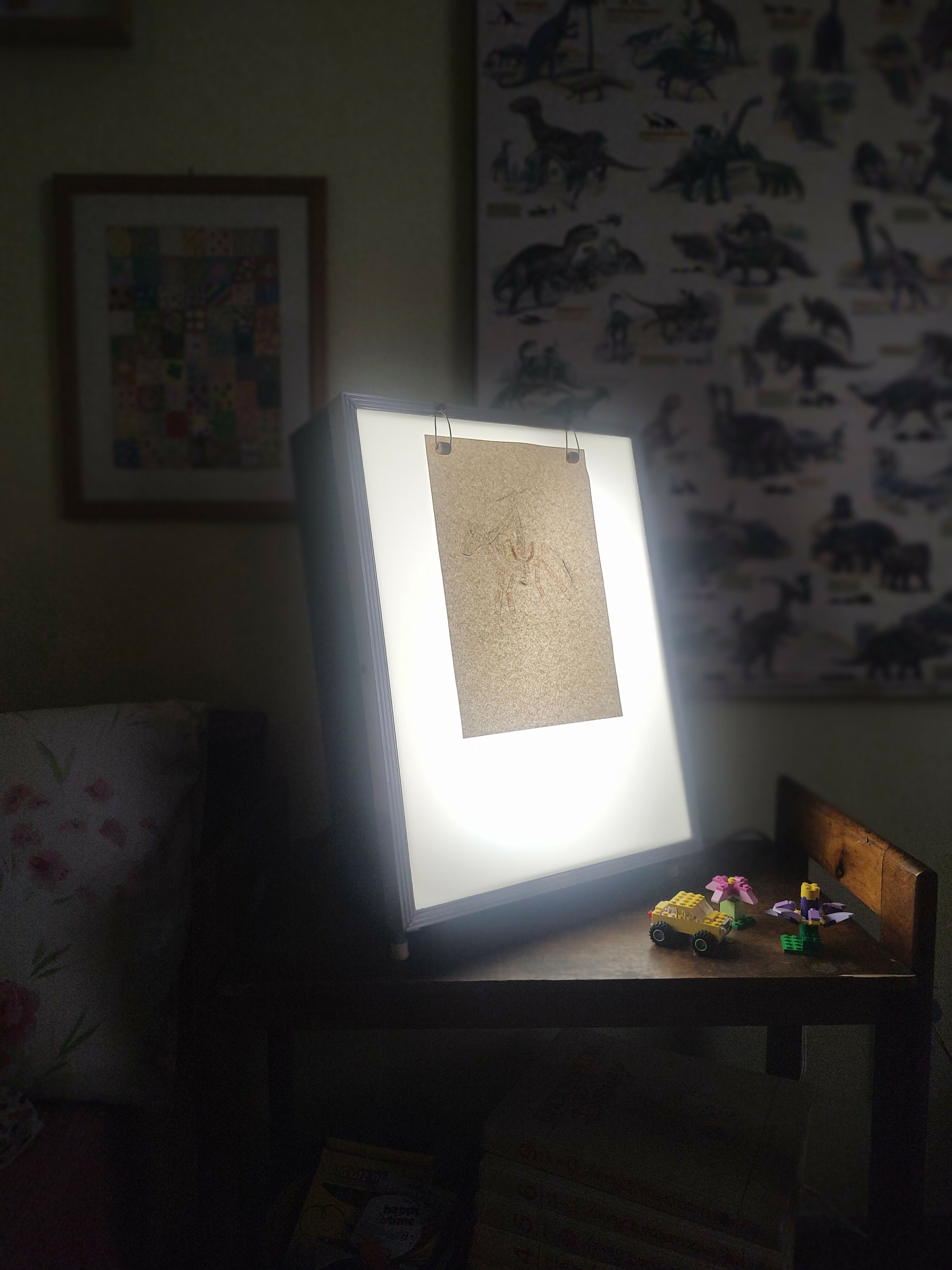 Antigo Negatoscópio (ou Luminária para raio x!) ressignificado para Abajur - anos 60