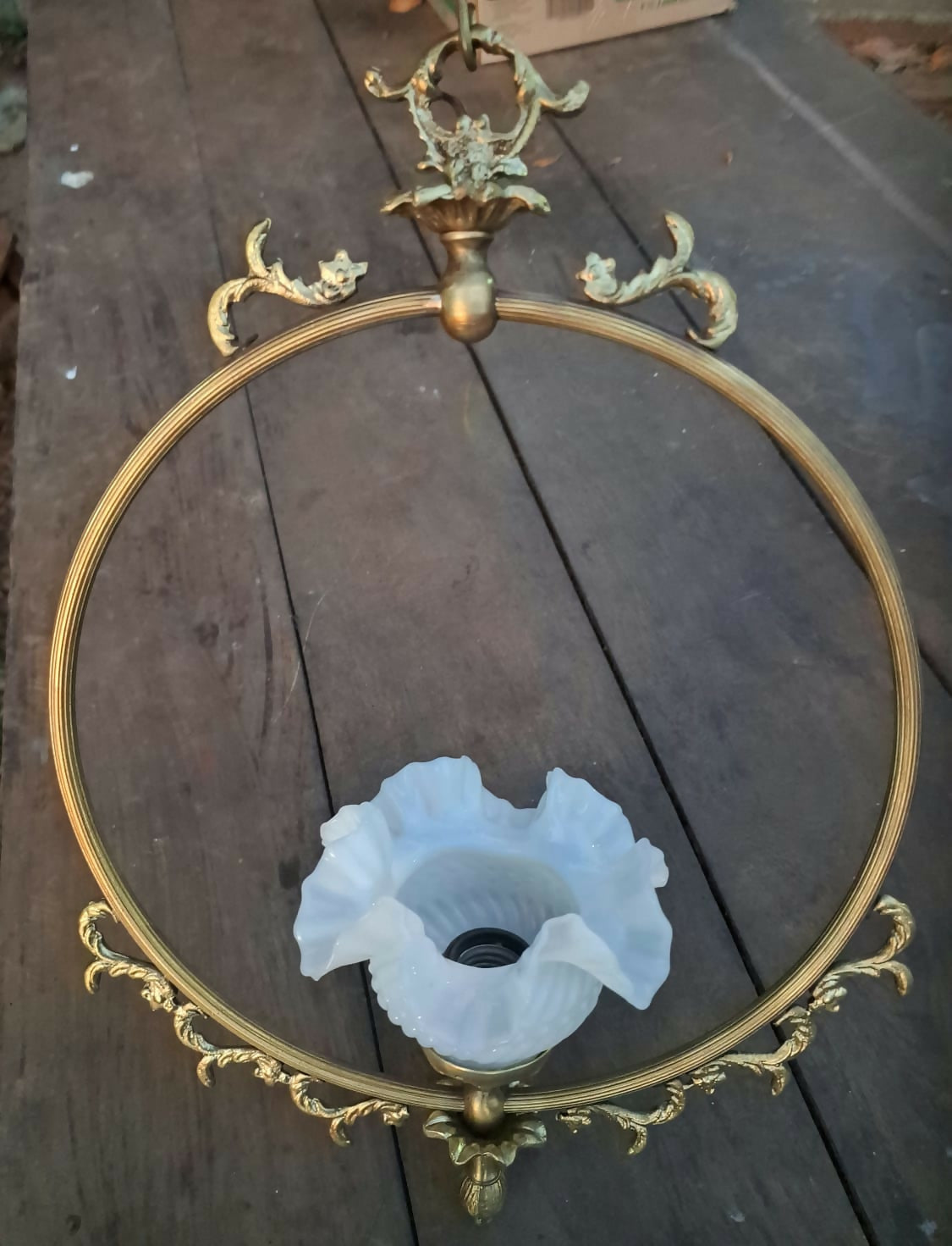 Conjunto de Lustre e Arandelas em Bronze