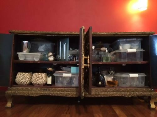 Buffet indiano raridade maravilho em madeira entalhada feito à mão 150x55