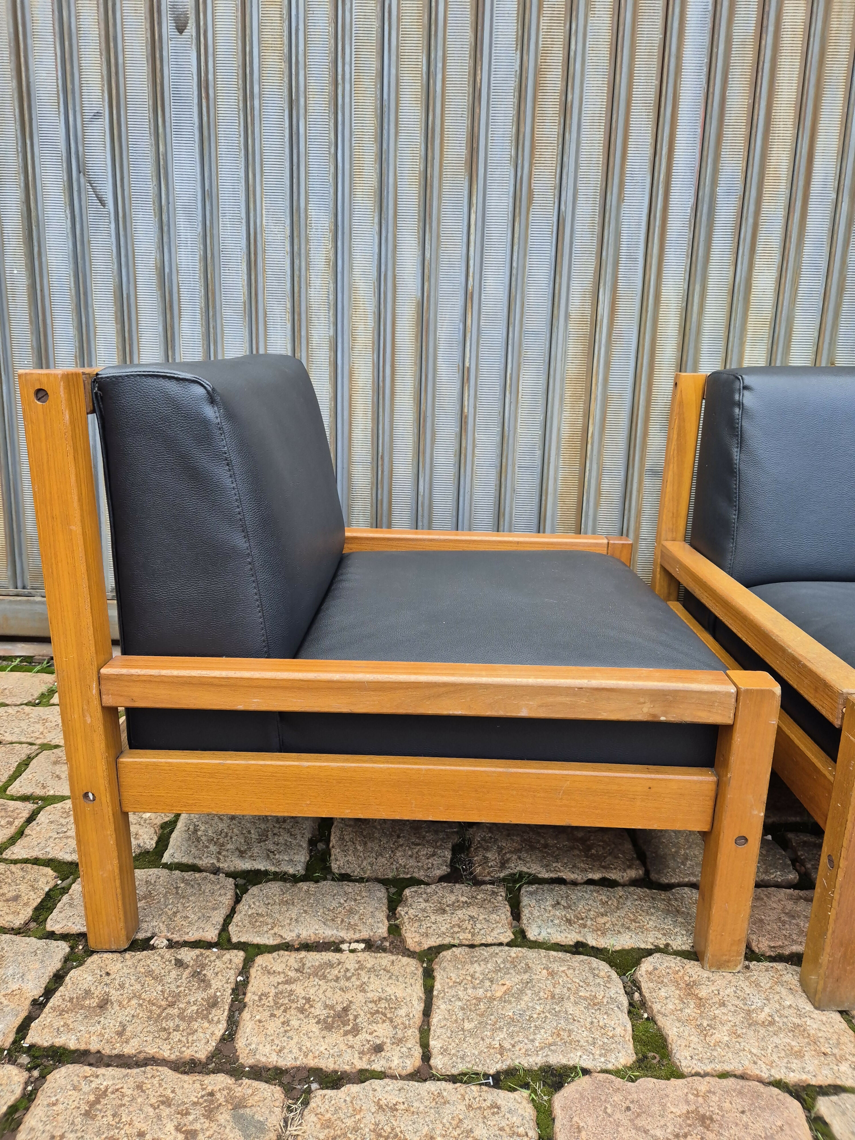 Trio de poltronas vintage anos 70