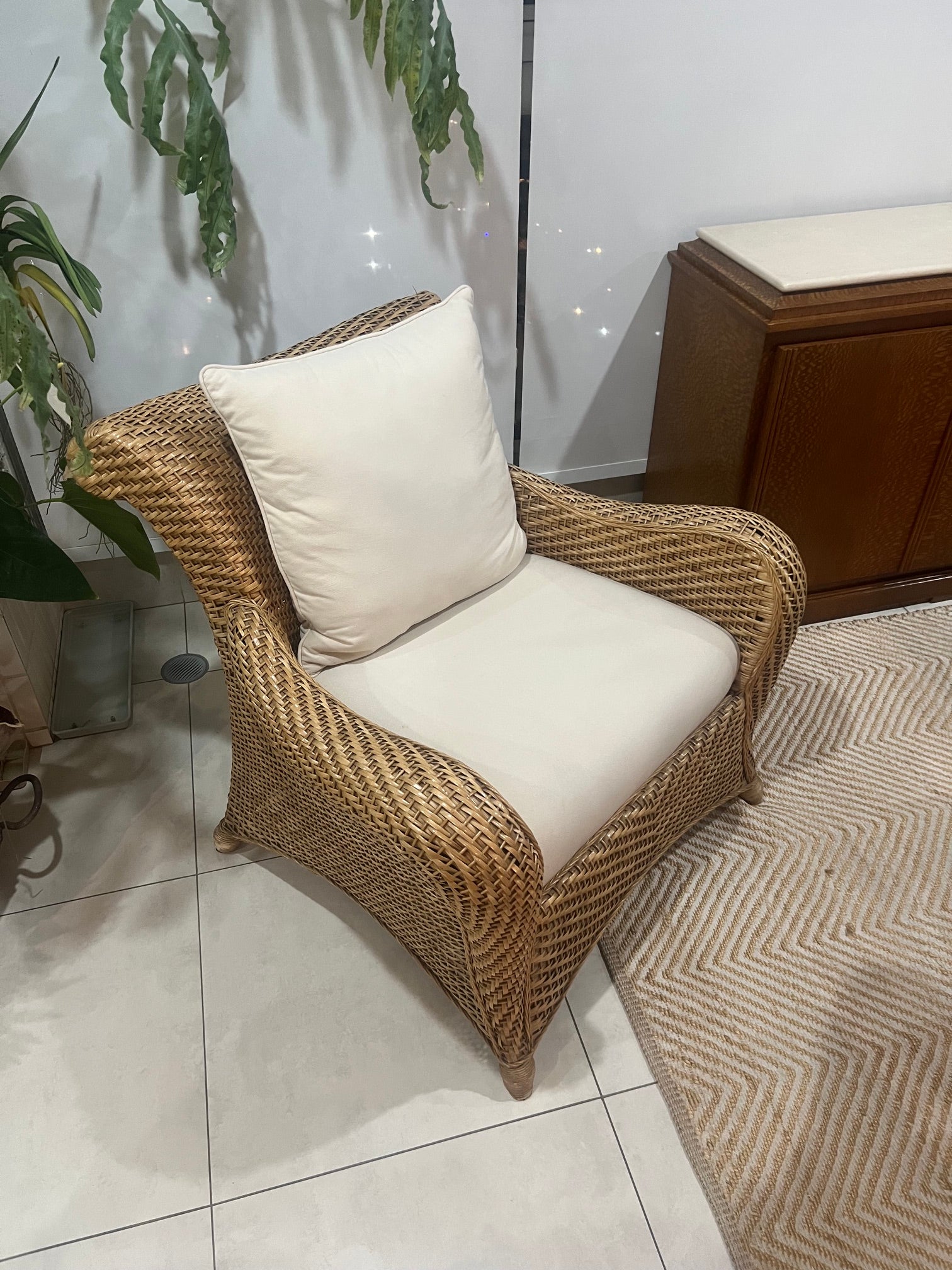 Poltrona em fibra natural