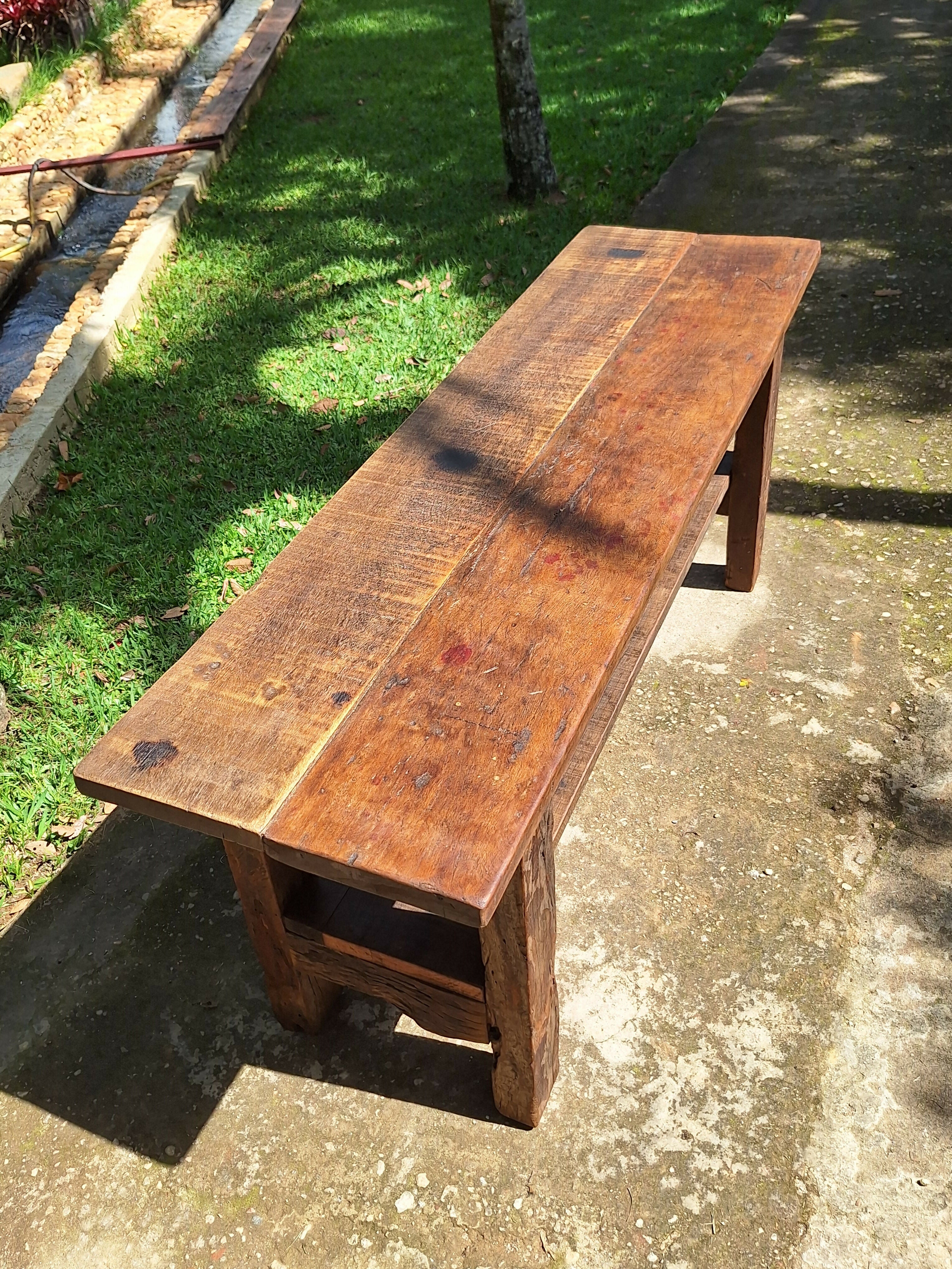 Bancada de Trabalhos Manuais Antiga Madeira Maciça Garimpo Mineiro