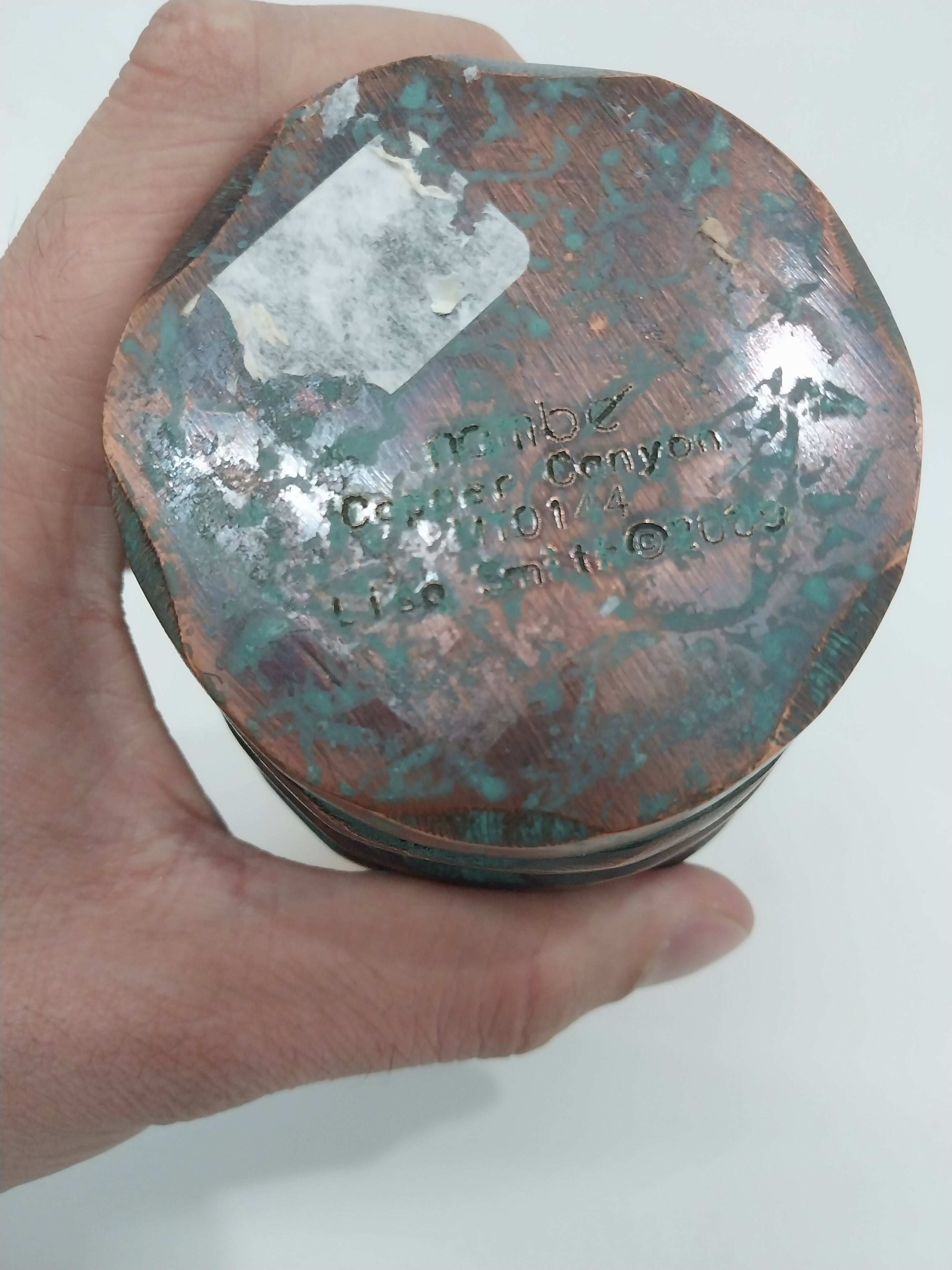 Vaso em cobre Art Deco Copper Canyon Nambe