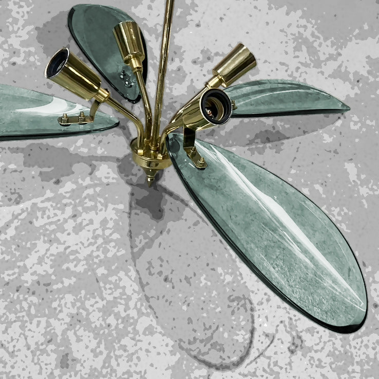 Lustre antigo restaurado - Estilo Mid Century