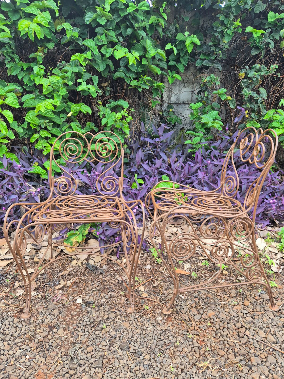 Conjunto de jardim vintage