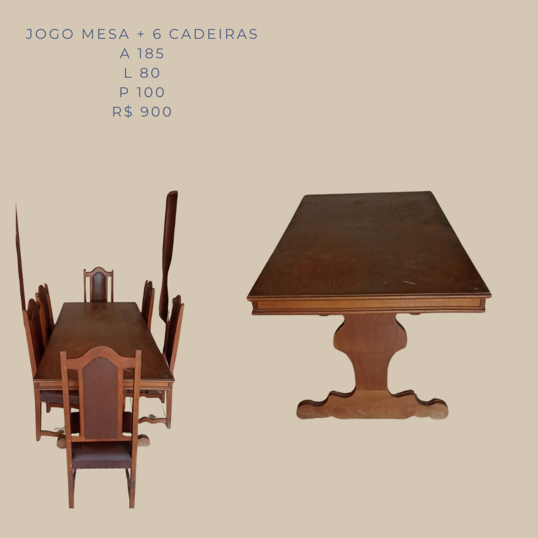 Jogo mesa + cadeiras