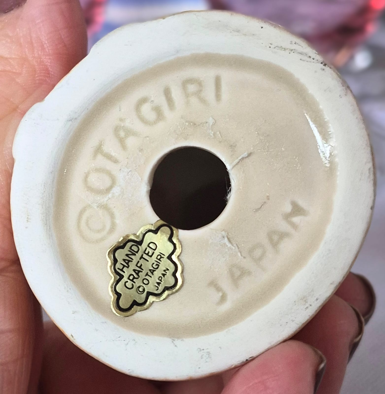 Conjunto de saleiro e pimenteiro em porcelana vintage japonesa Otagiri em formato de Ursinhos perfeitos.