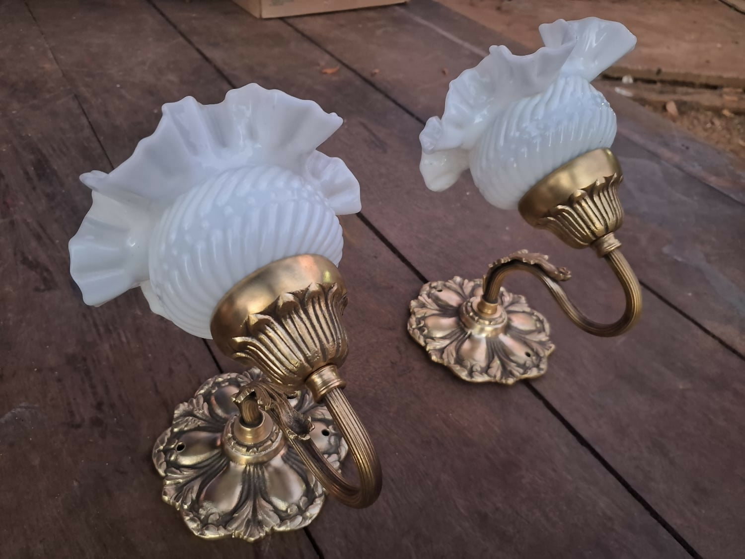 Conjunto de Lustre e Arandelas em Bronze