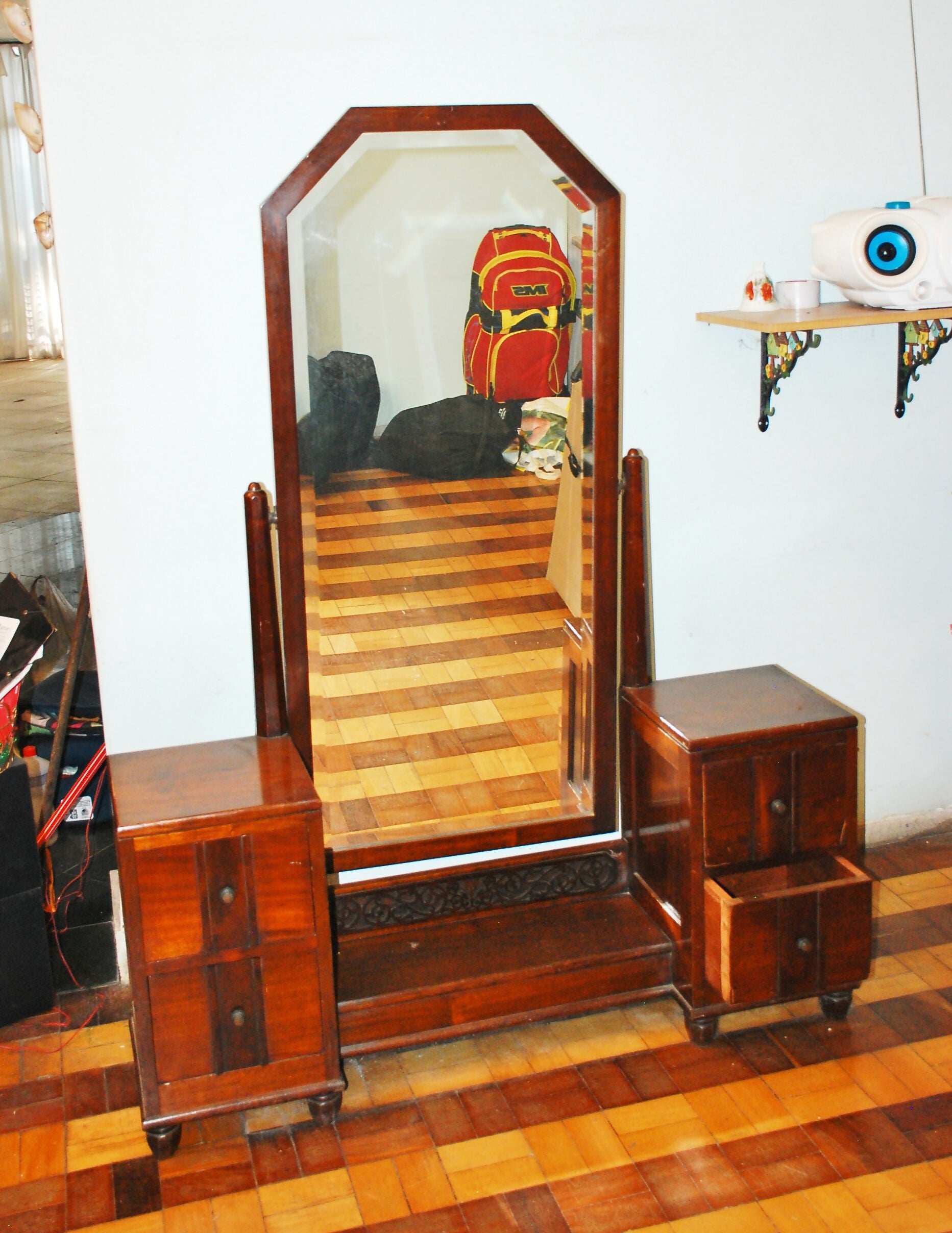penteadeira anos 20 , espelho cristal , articulado