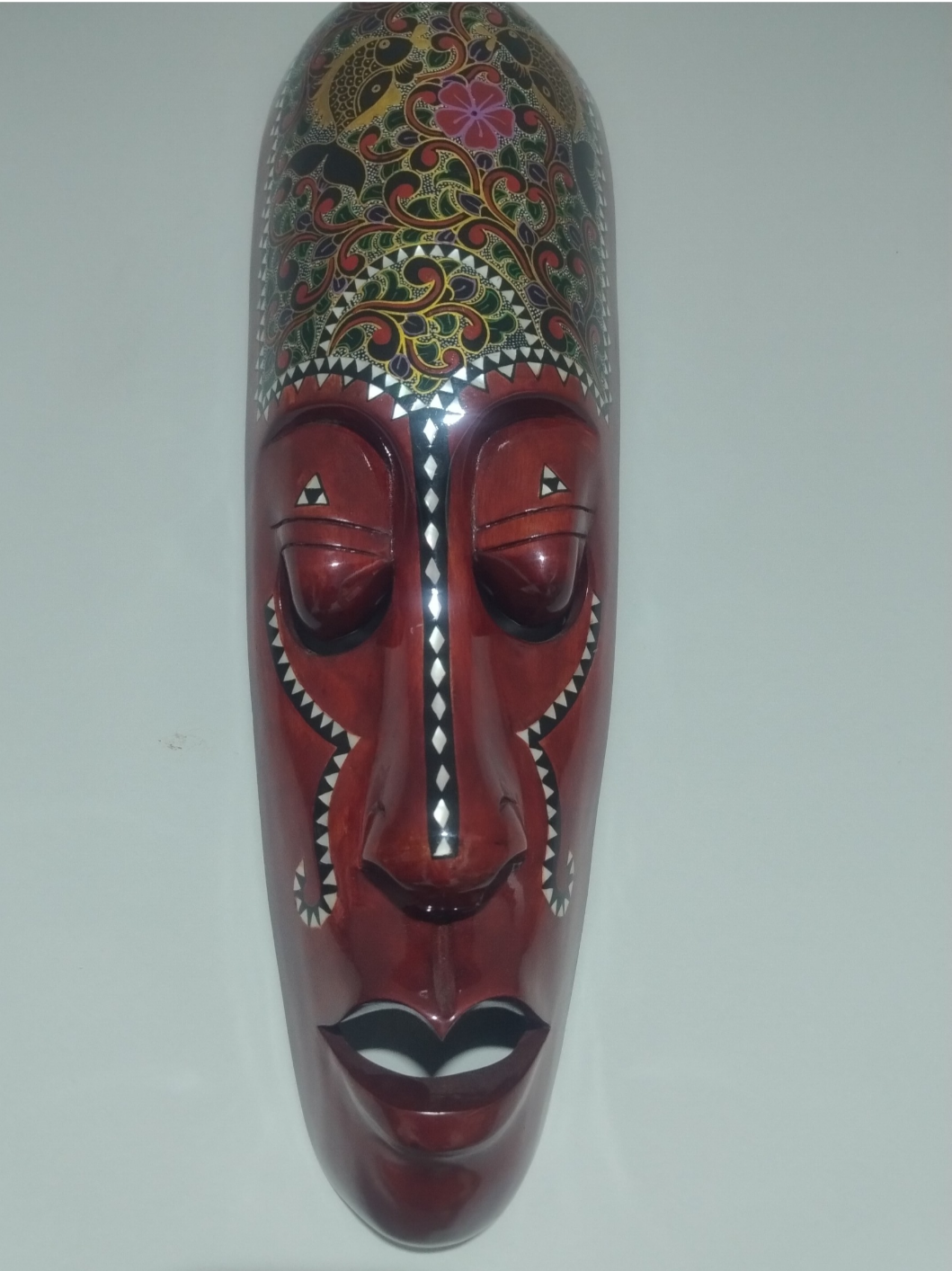 Máscara Tailandesa Decorativa em Madeira