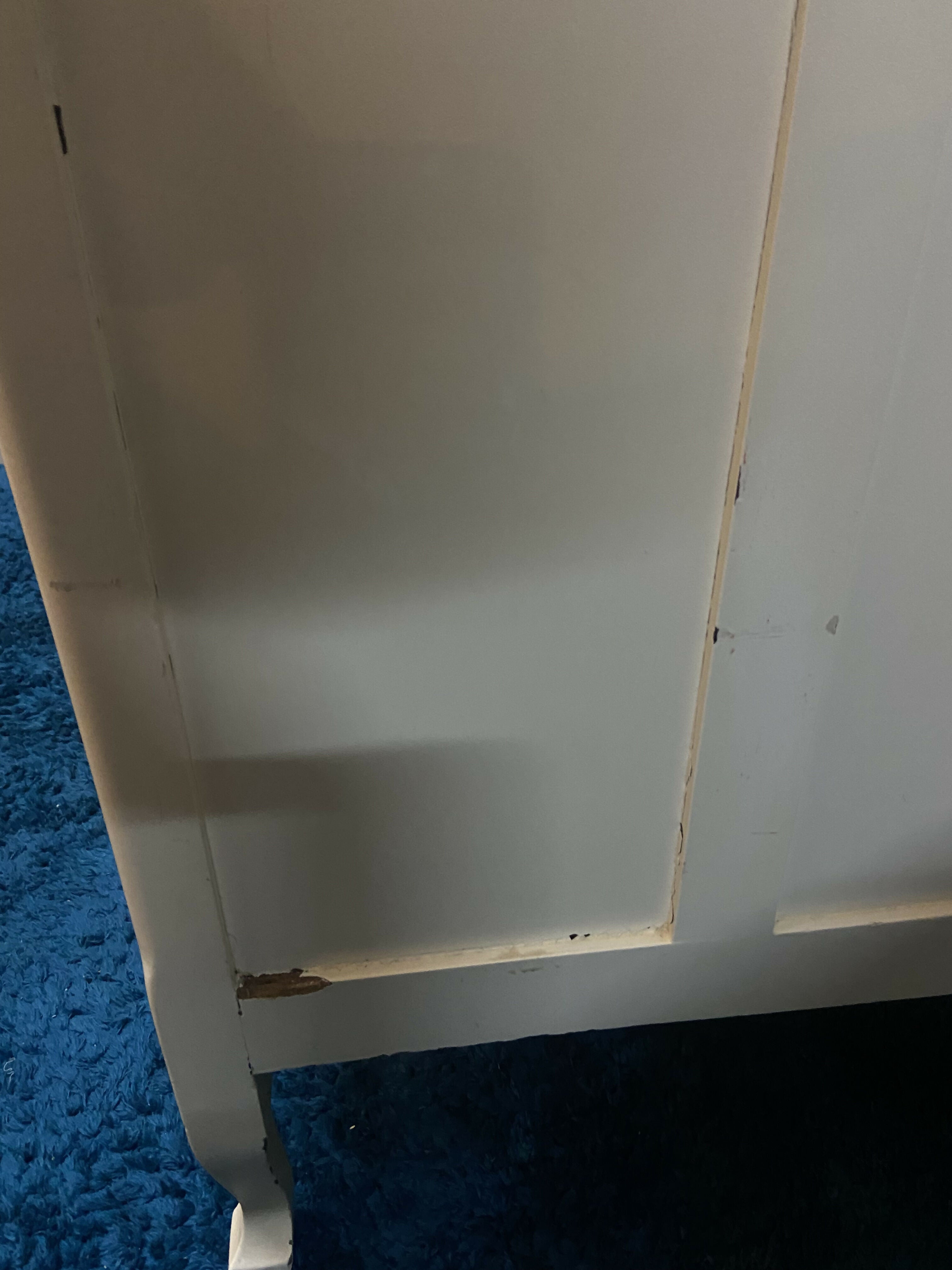 Cômoda / Penteadeira Laqueada em branco com espelho