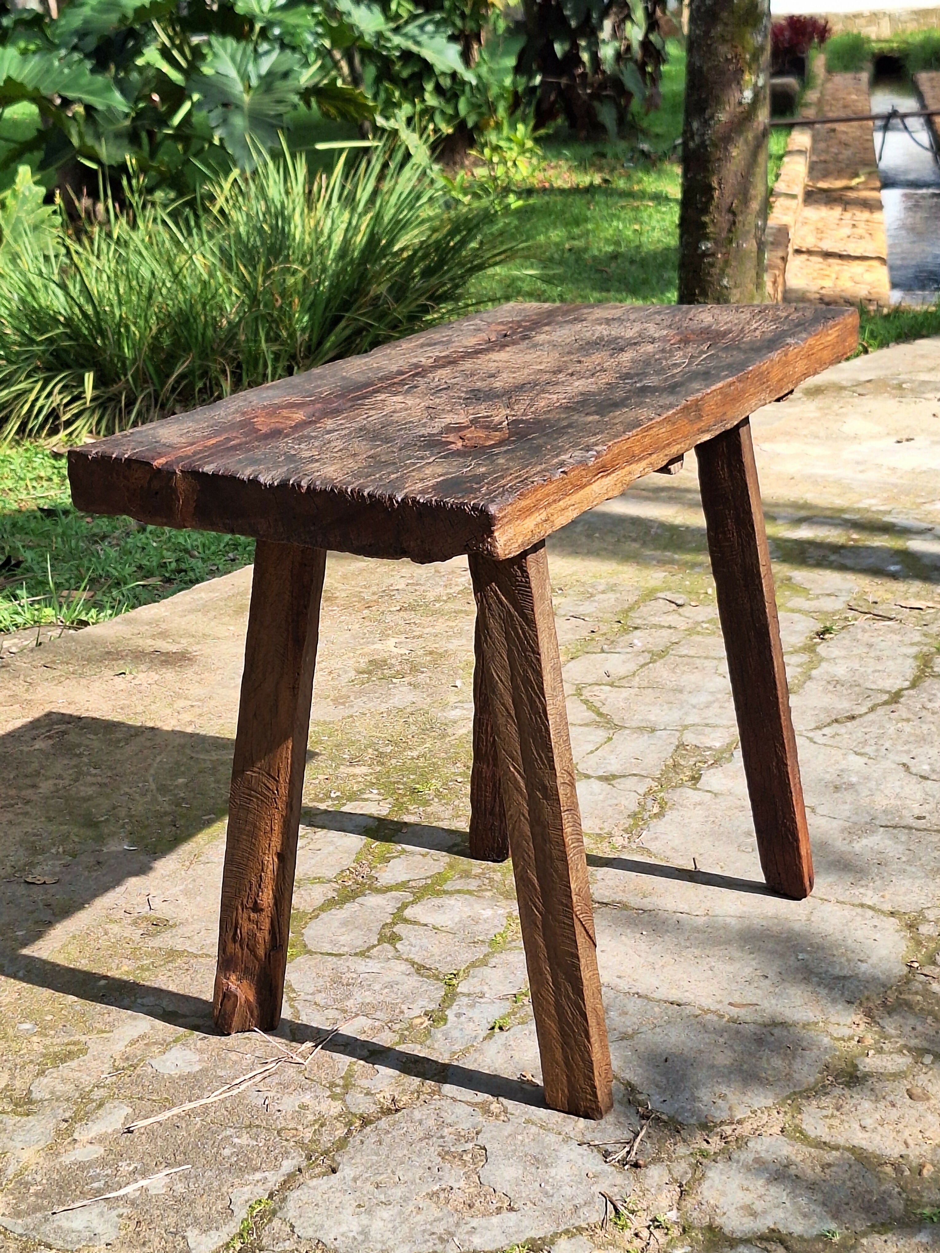 Mesa Rústica Antiga Madeira Maciça Garimpo Mineiro