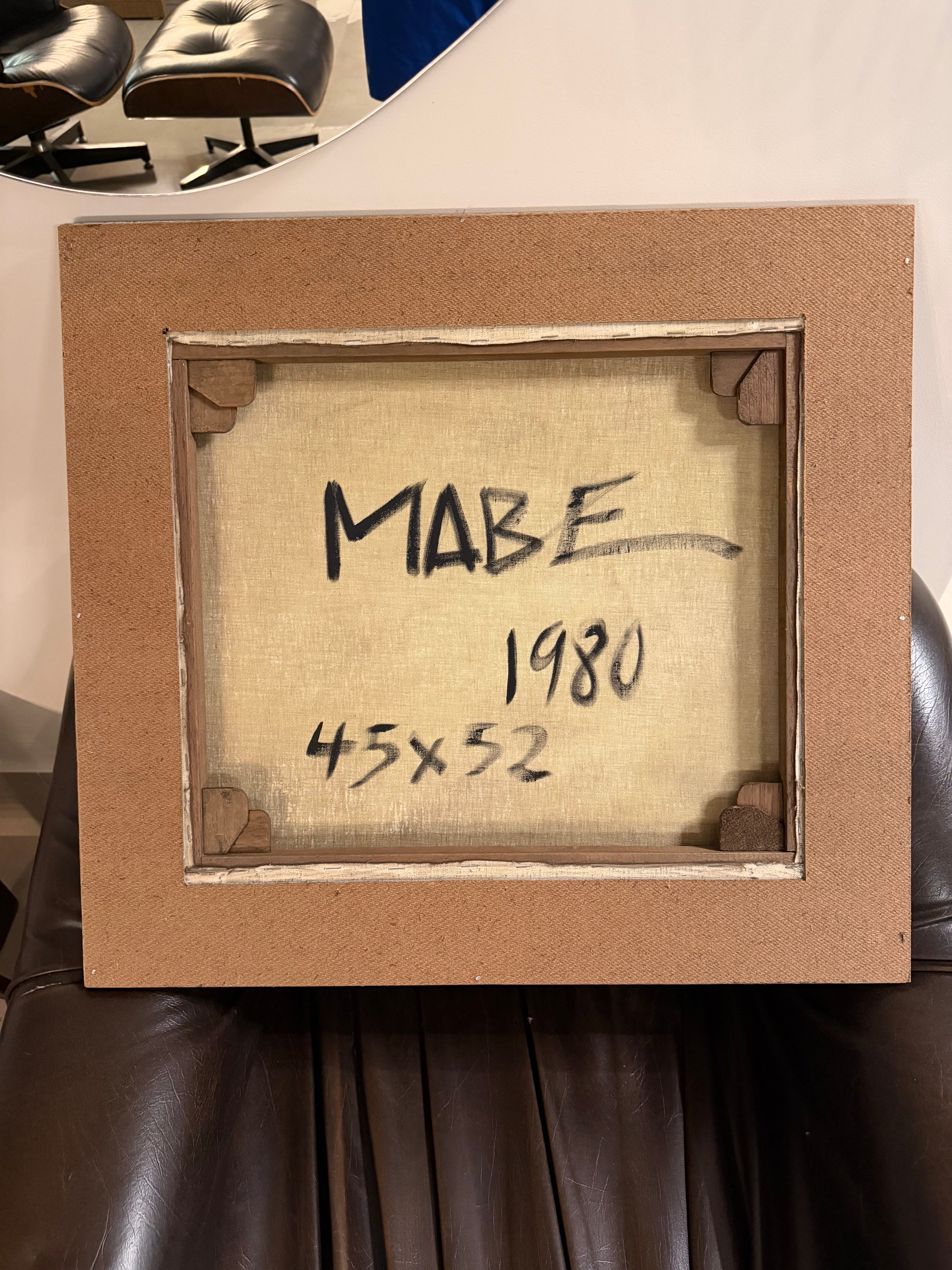 QUADRO MABE - ABSTRATO - OST ASSINADO E DATADO 1980 CID E VERSO