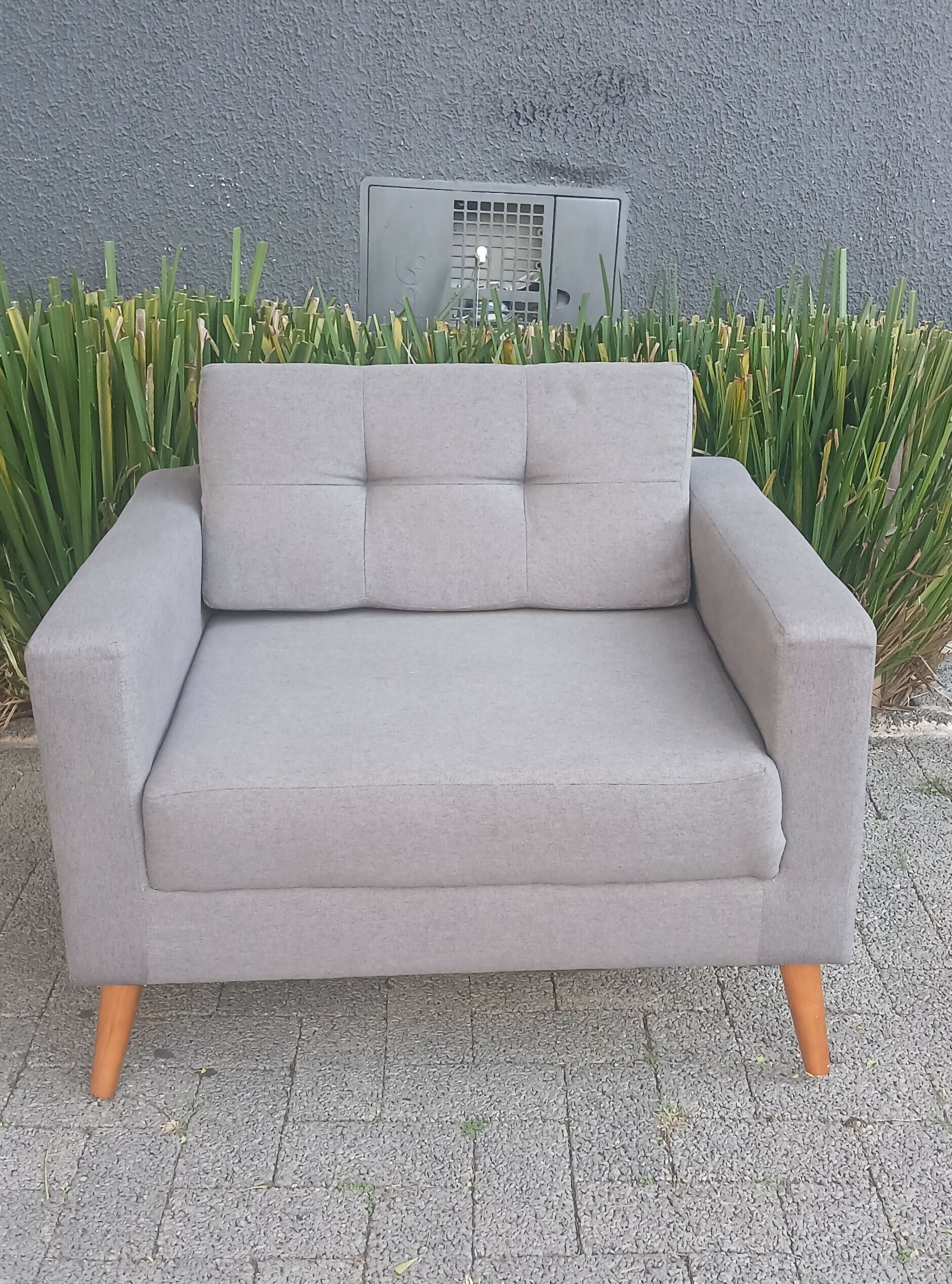 Poltrona Living Linho cinza