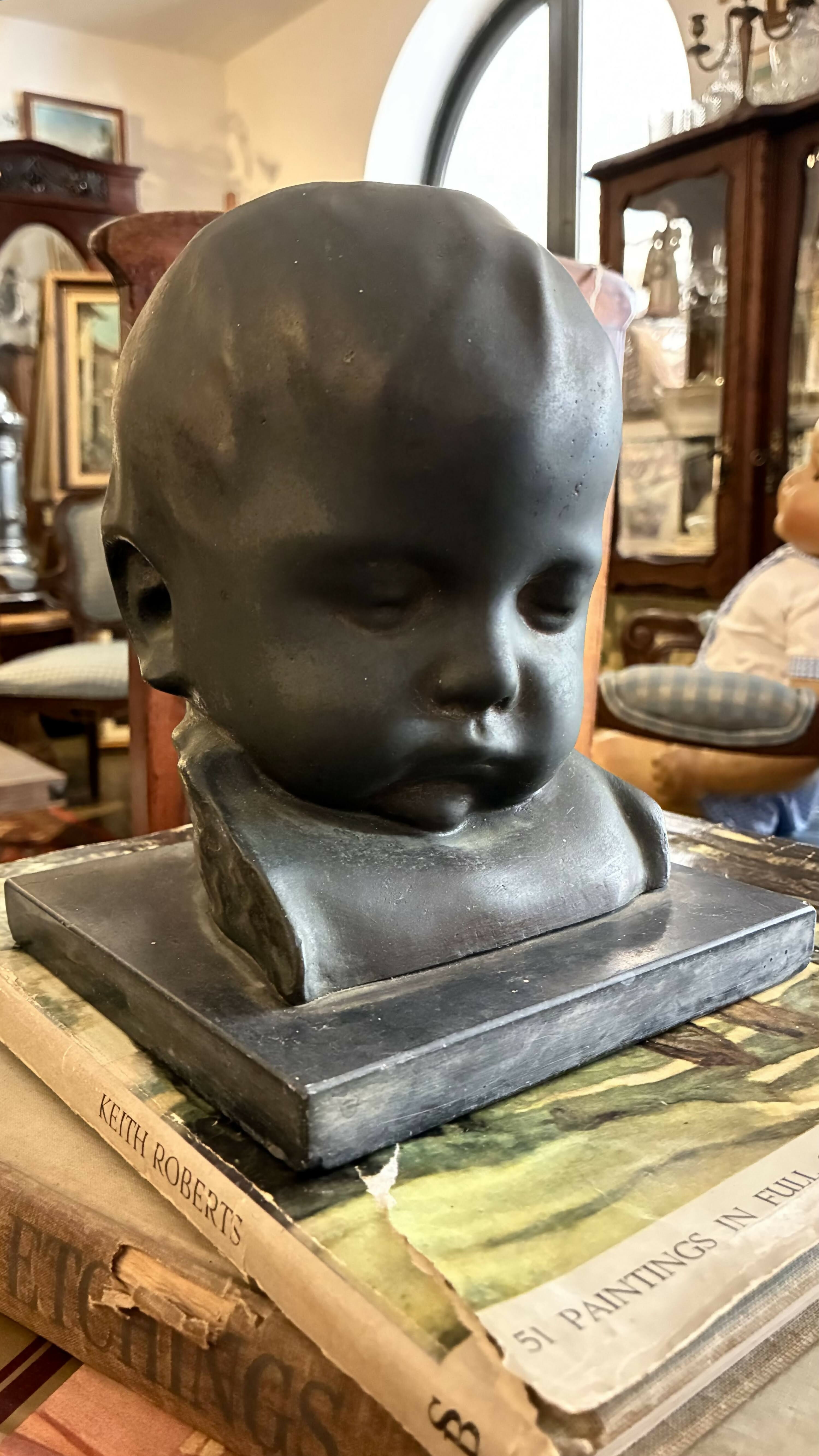 BUSTO INFANTIL EM BRONZE
