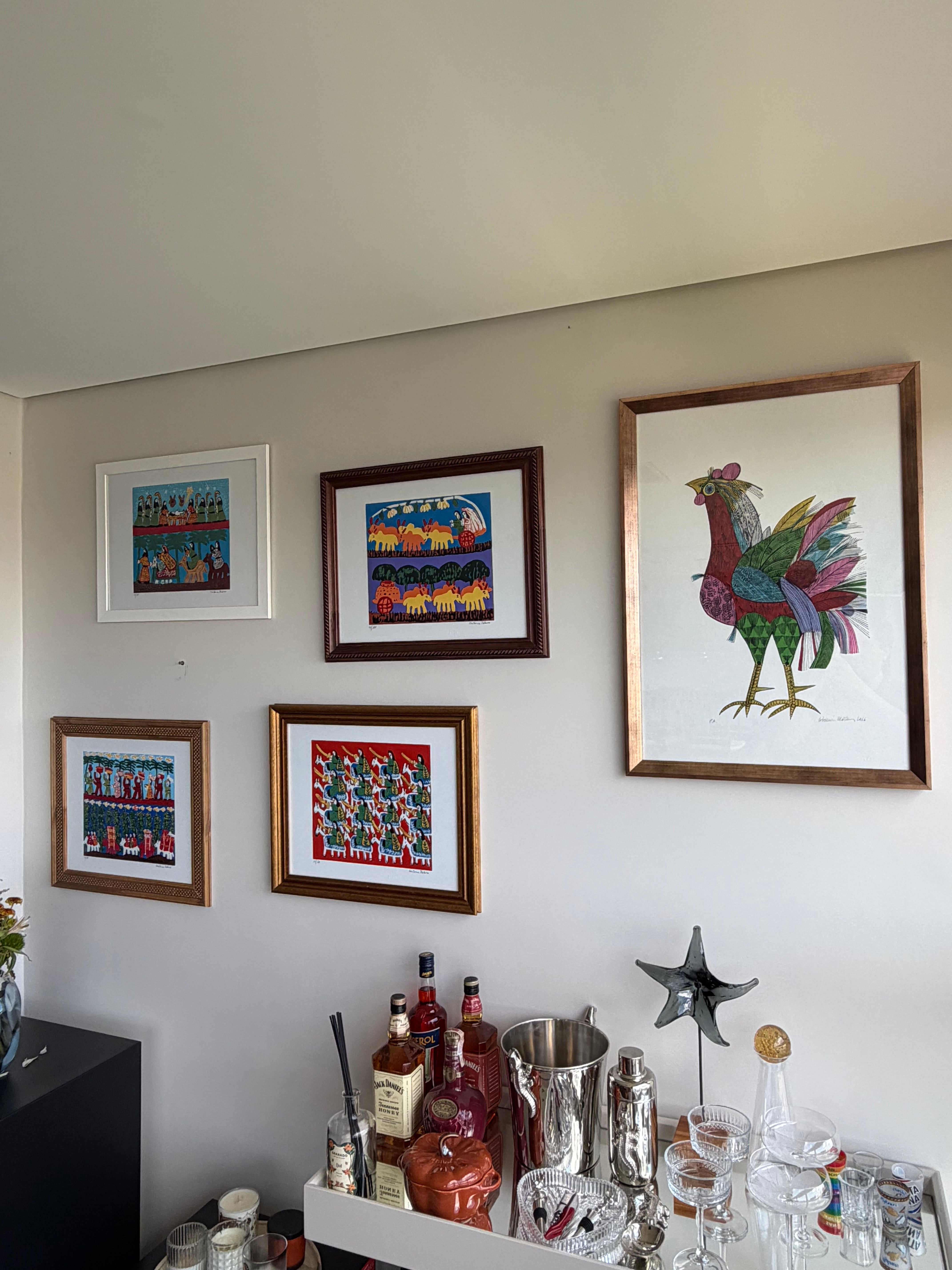 Quadro "Casamento no Céu" serigrafia Antonio Poteiro 