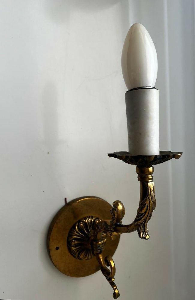 Par arandela candelabro em bronze estilo antigo