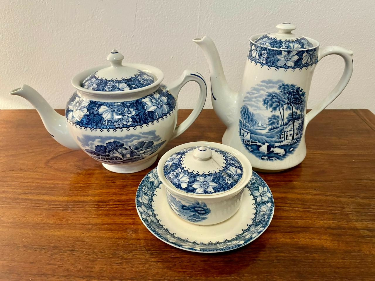 Conjunto para chá e café em faiança inglesa Woods &amp; Sons