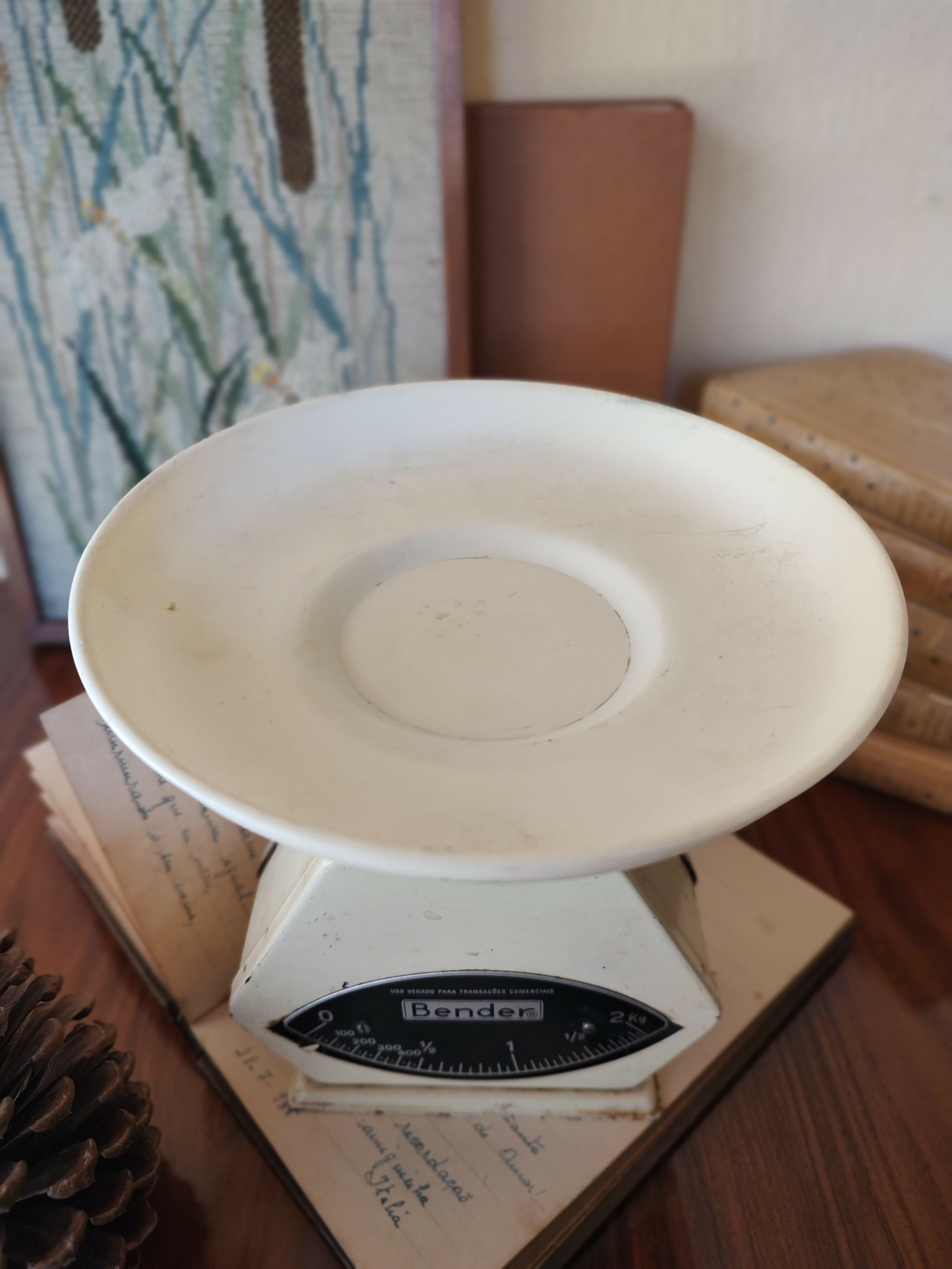 Antiga Balança Bender creme (funcionando!)