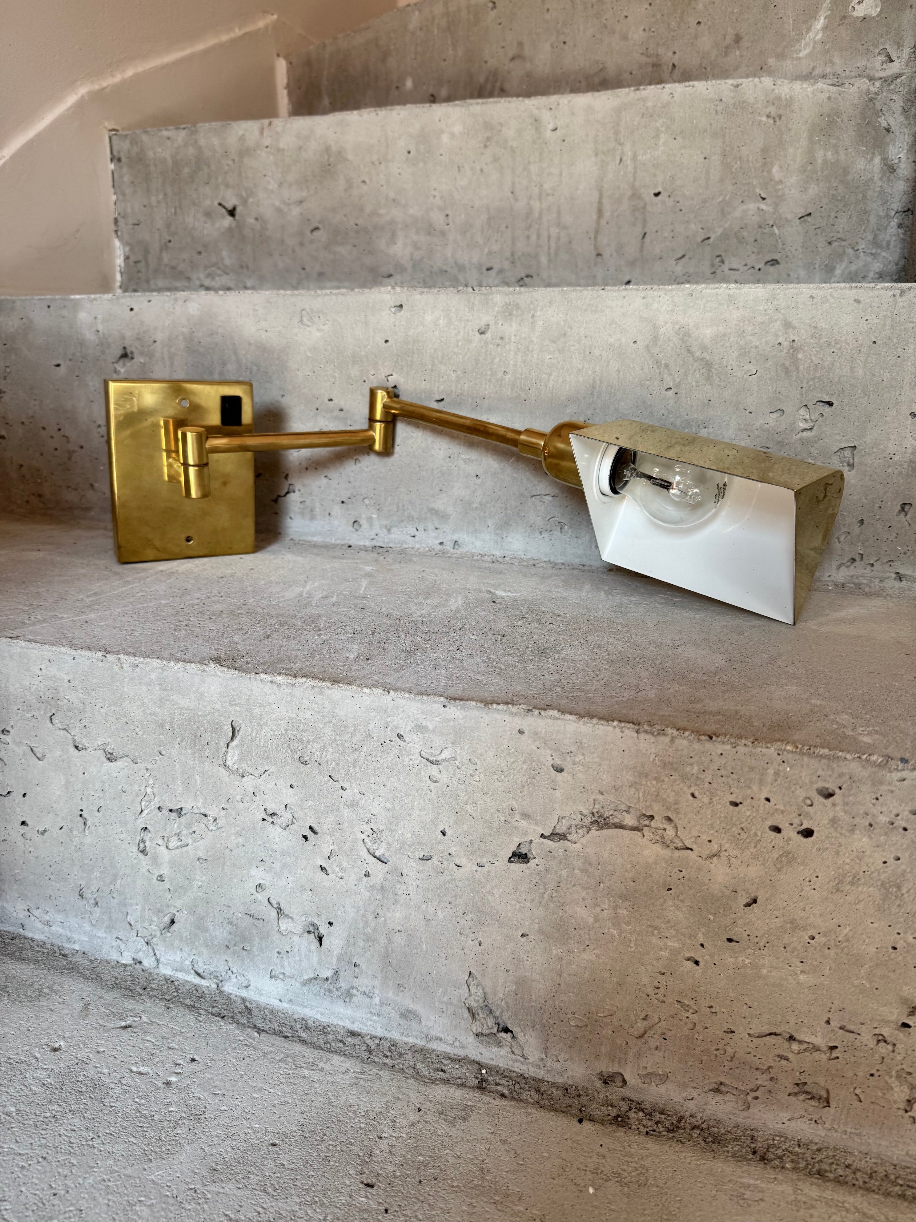 Arandela Luminária Articulada Latão dourado - Anos 50