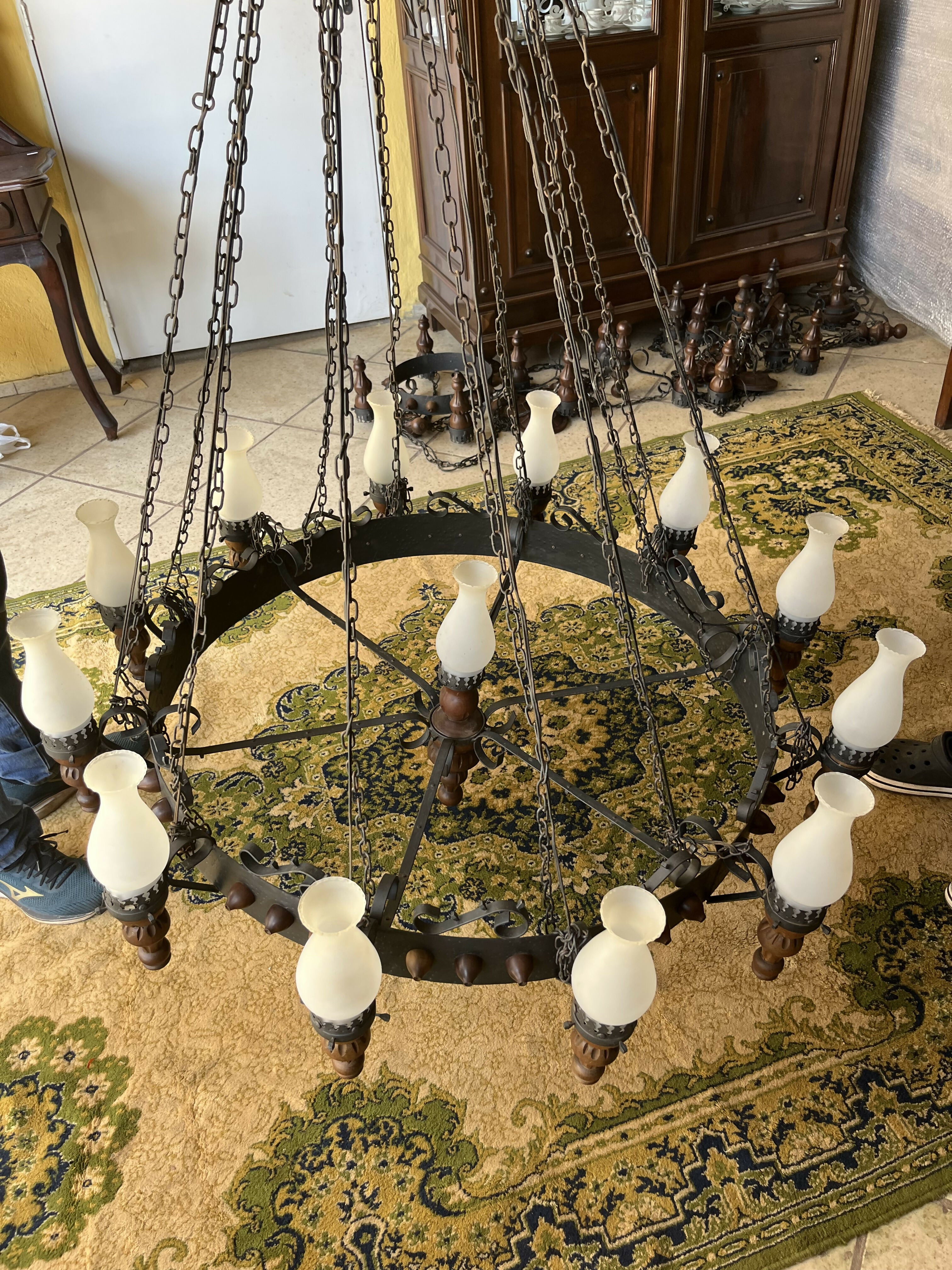 LUSTRES OPALINOS ANOS 80 (temos vários)