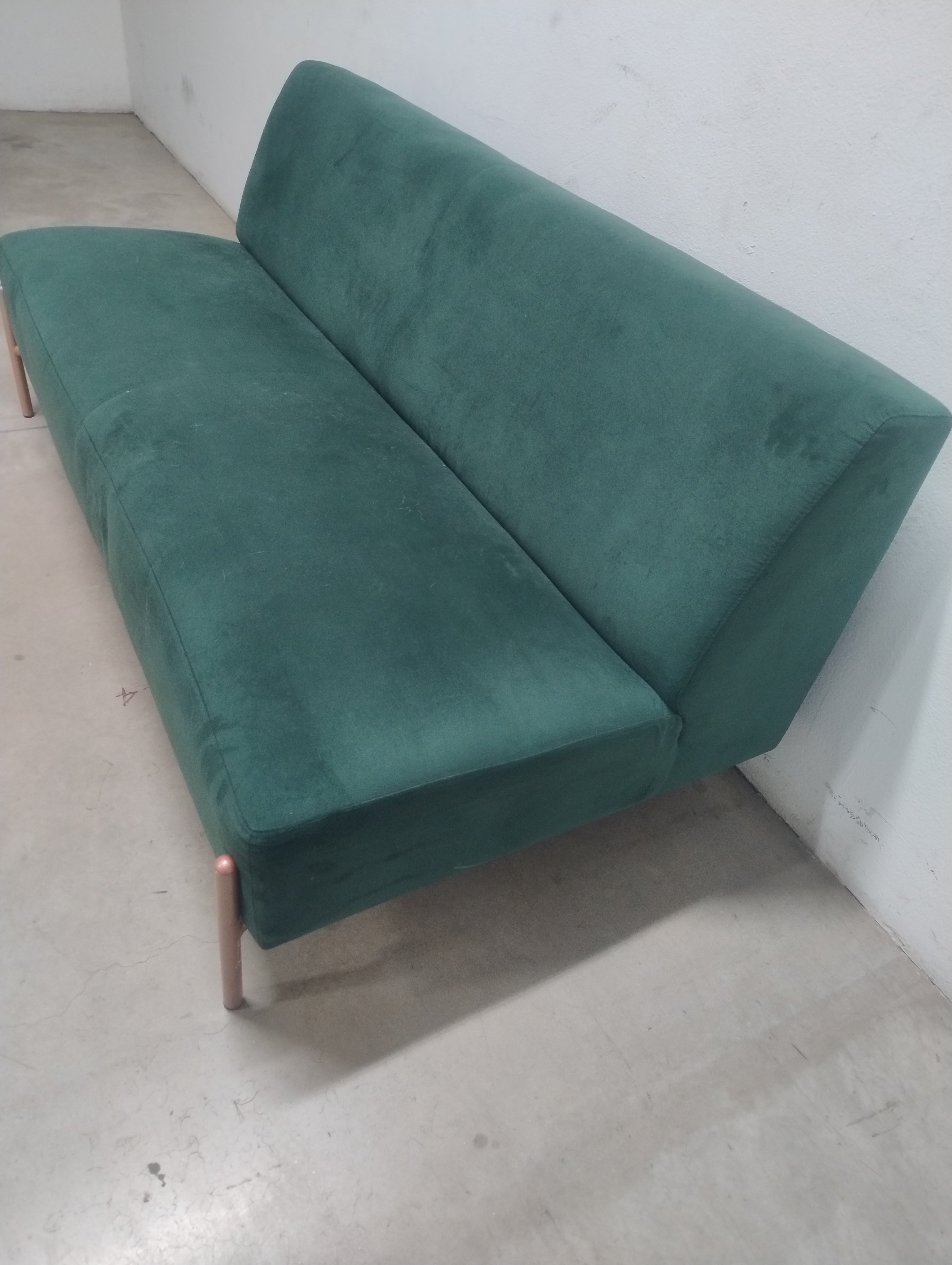 Sofá Tecido Verde Esgrima Tok Stok (Novo)