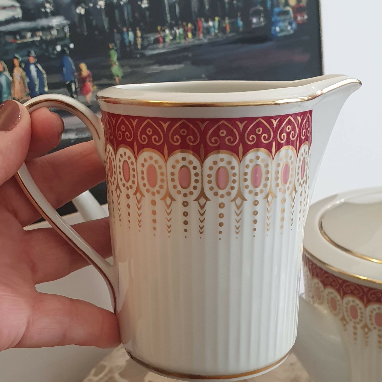 Conjunto para café e chá em porcelana argentina Verbano, 29 peças. Primeiríssima qualidade, impecável!