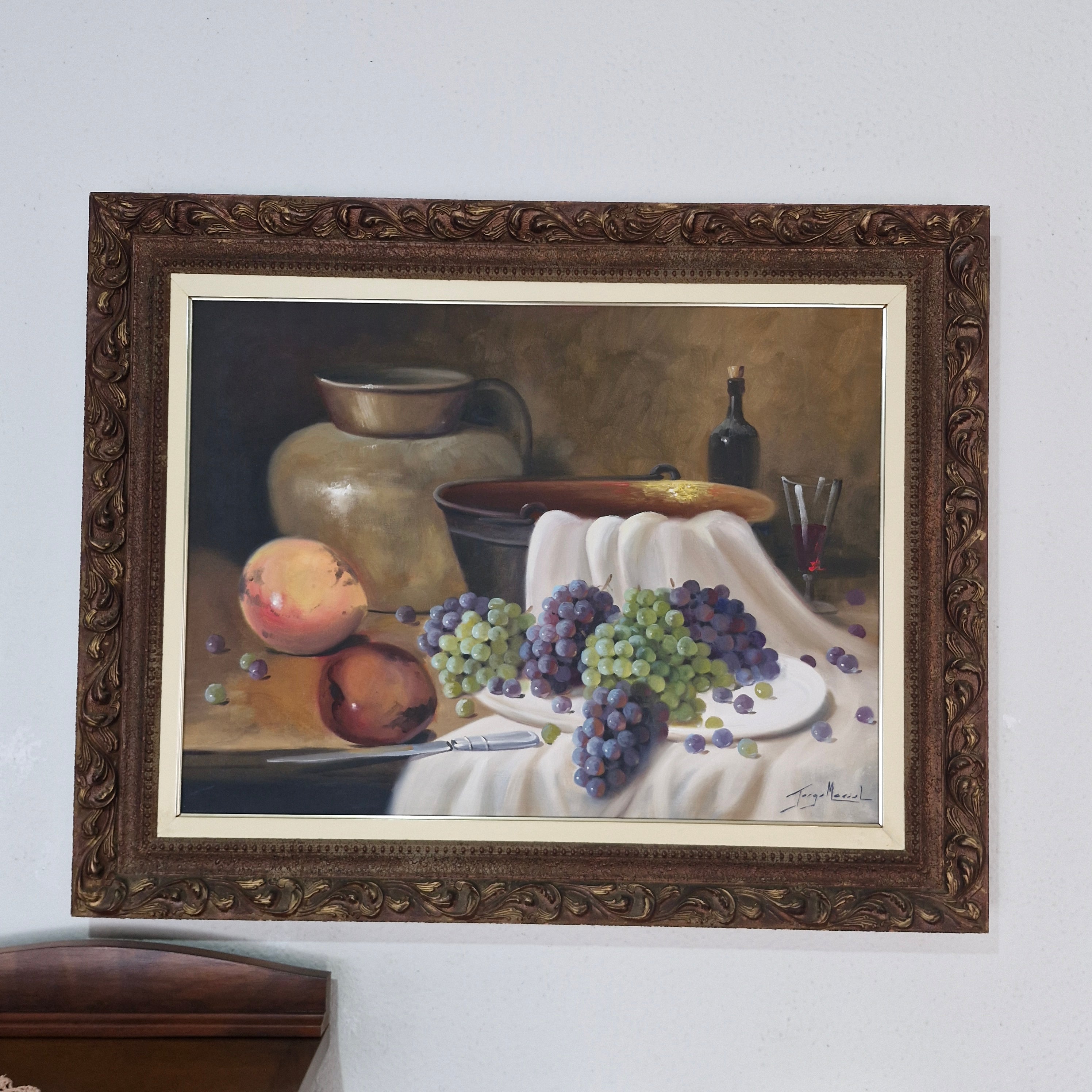 Quadro Ost Jorge Maciel pintor Mineiro - Natureza Morta 