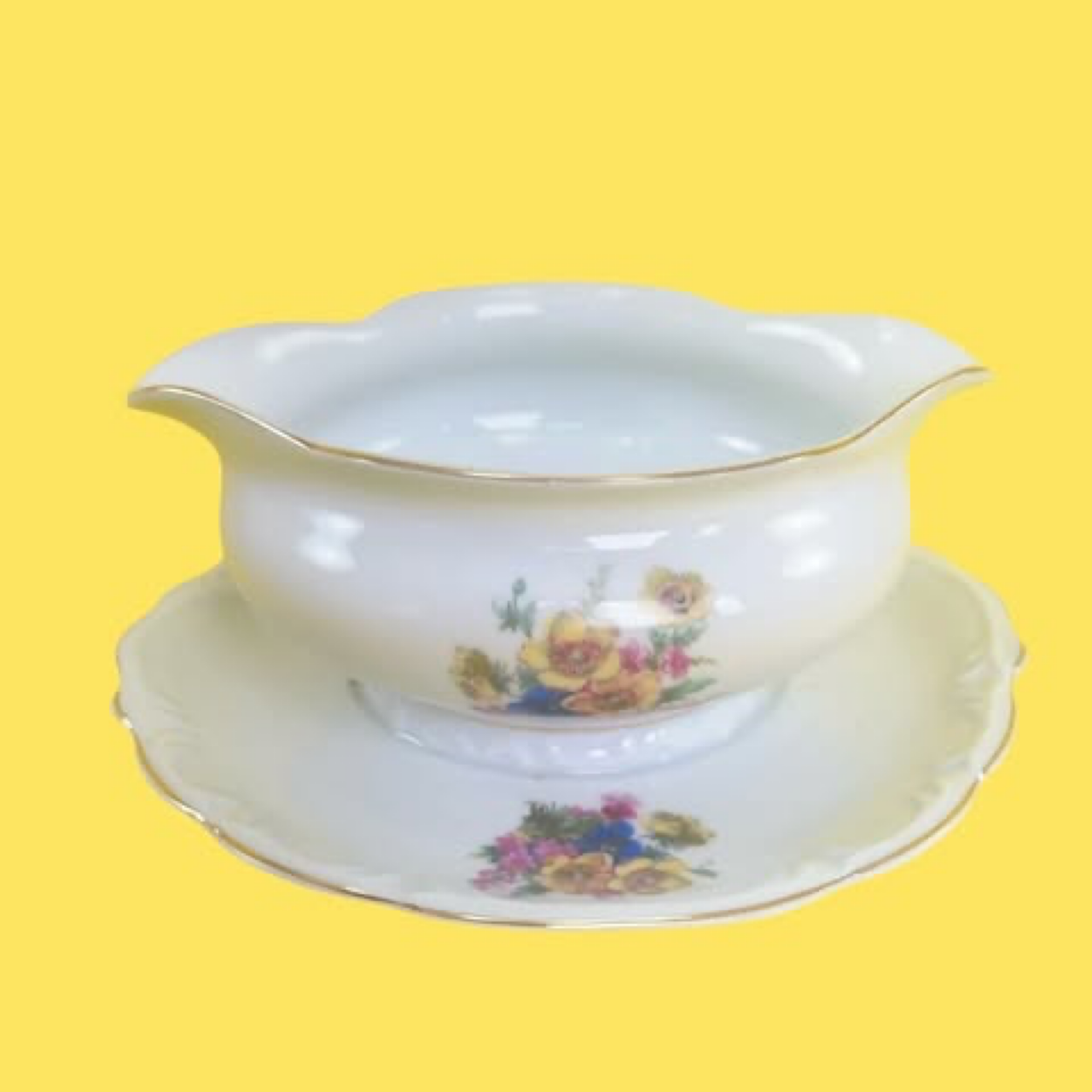 Porcelana Schmidt Rio do Testo 1946/1958 Jogo com 4 travessas e 1 molheira