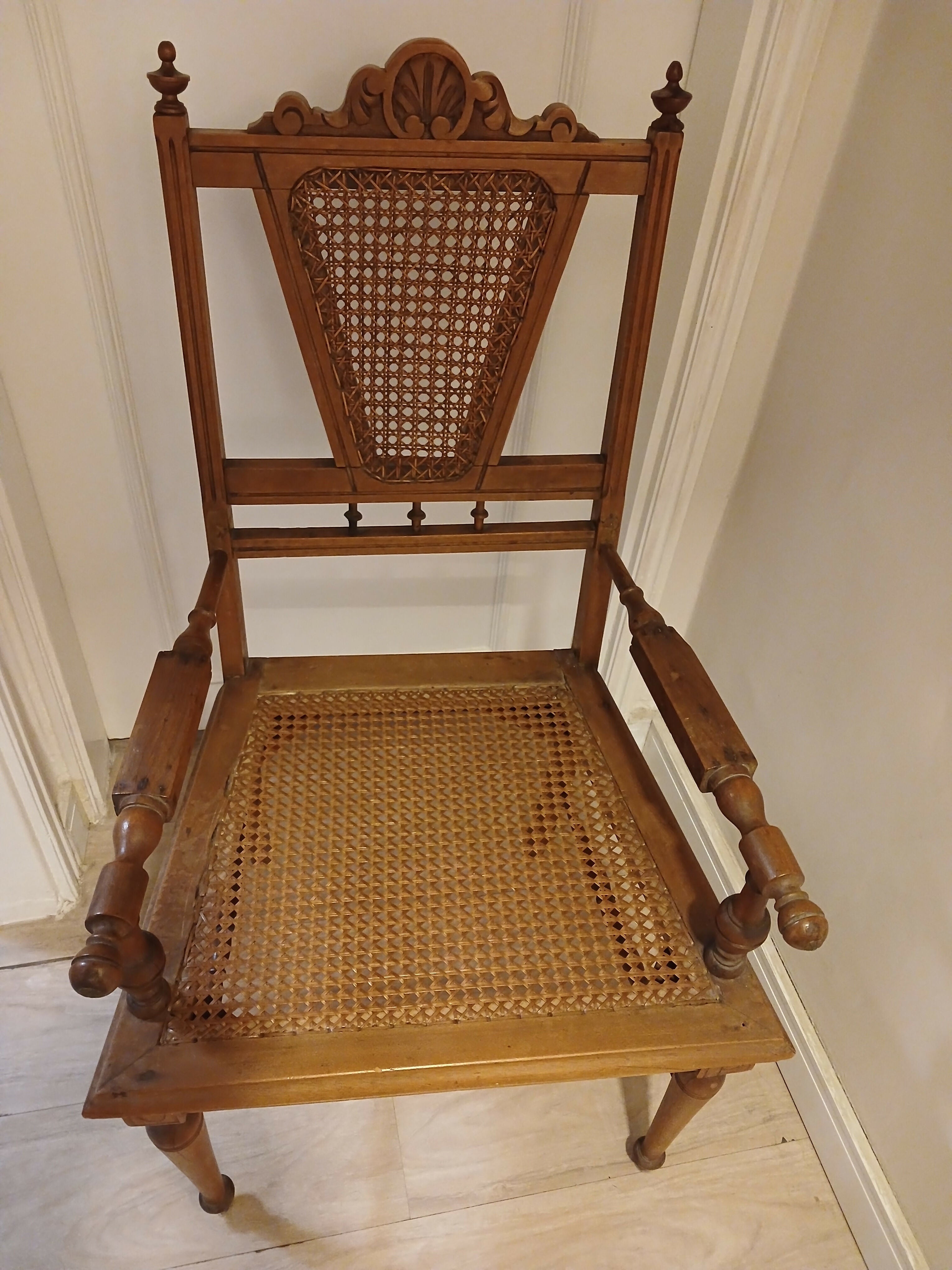 Par de poltronas de palhinha