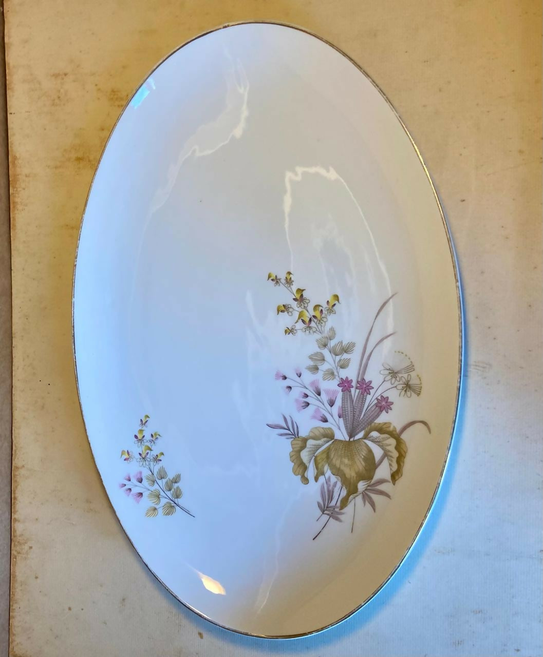 Travessa Oval em Porcelana Brennand com decoração floral (DMCPS_315)