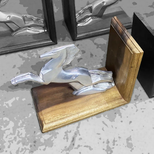Suporte de Livro Escultura de cavalo - estilo art-déco