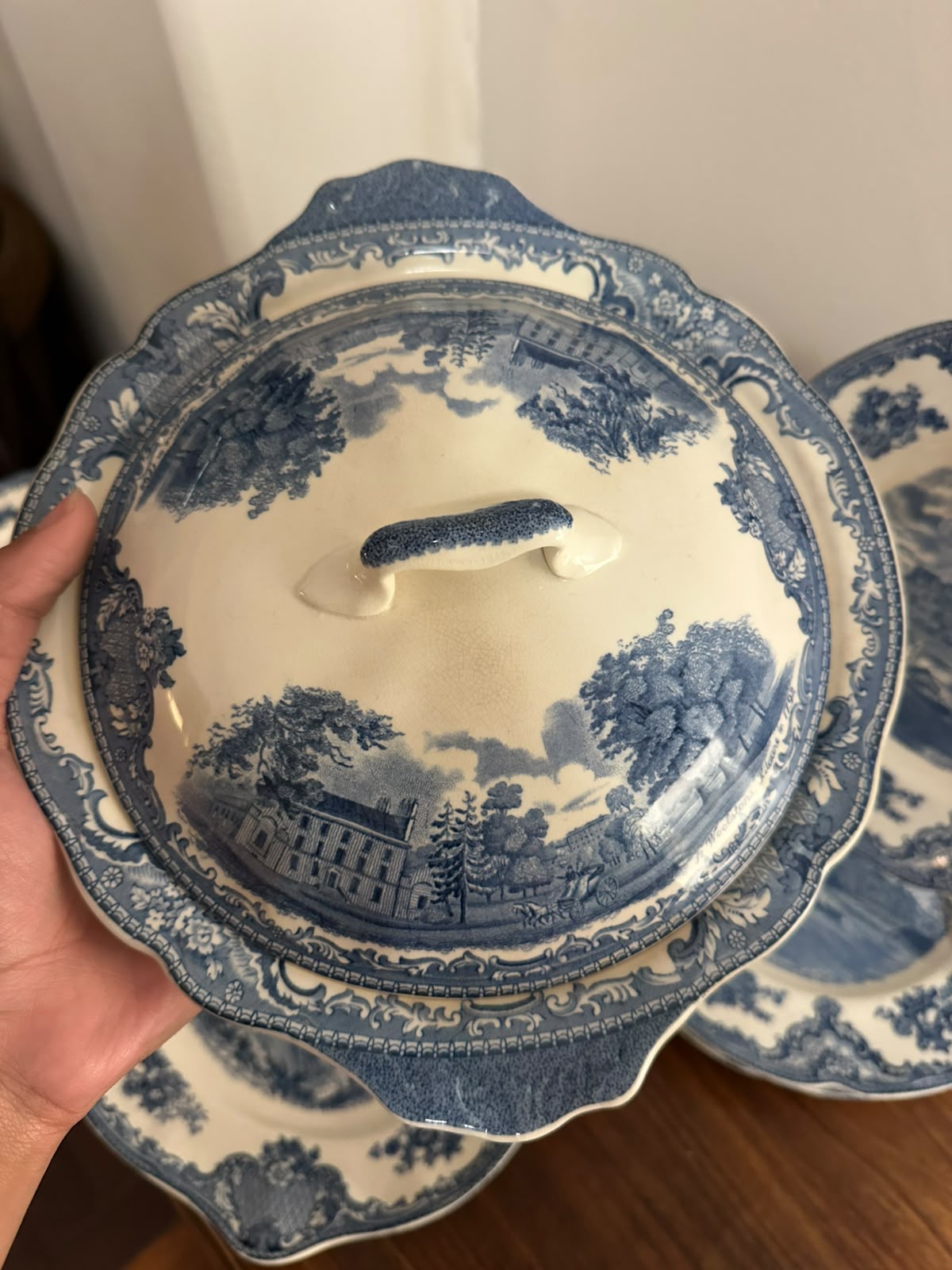 Aparelho de Jantar Old Britain Castles Johnson Bros em azul 