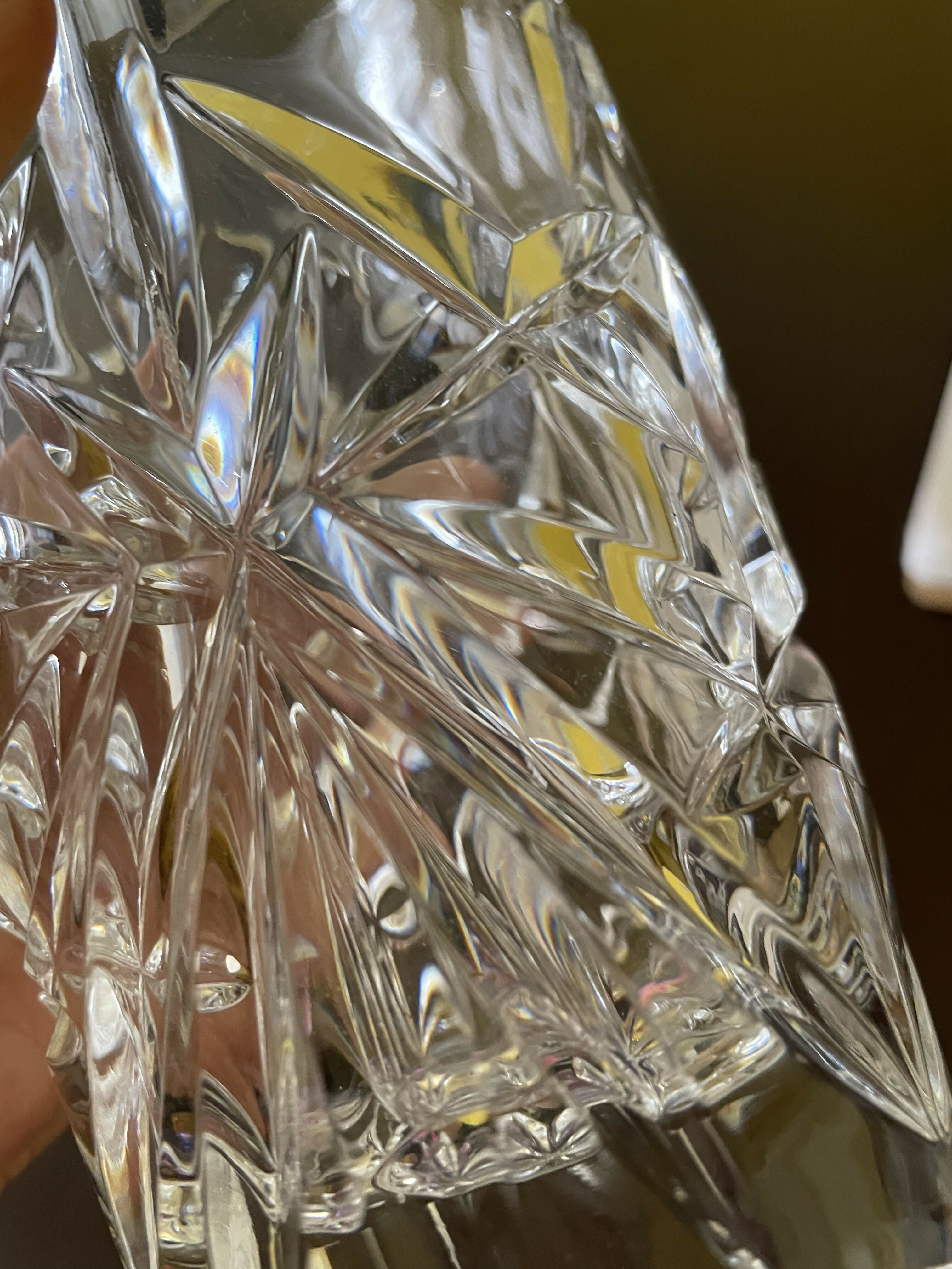 Vaso de Cristal lapidado pequeno