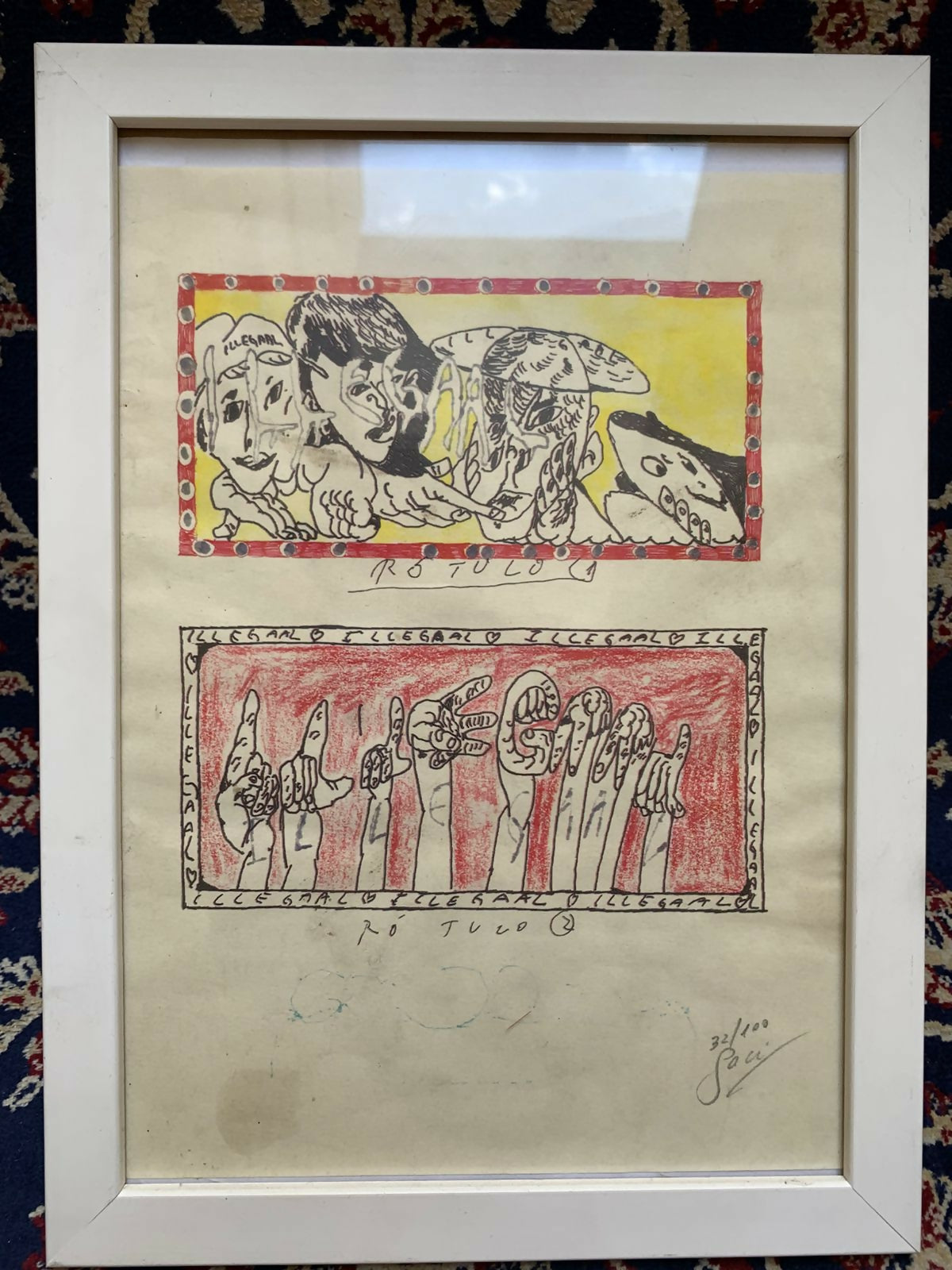 Quadro com Gravura — "Rótulo" | Arte Urbana Brasileira