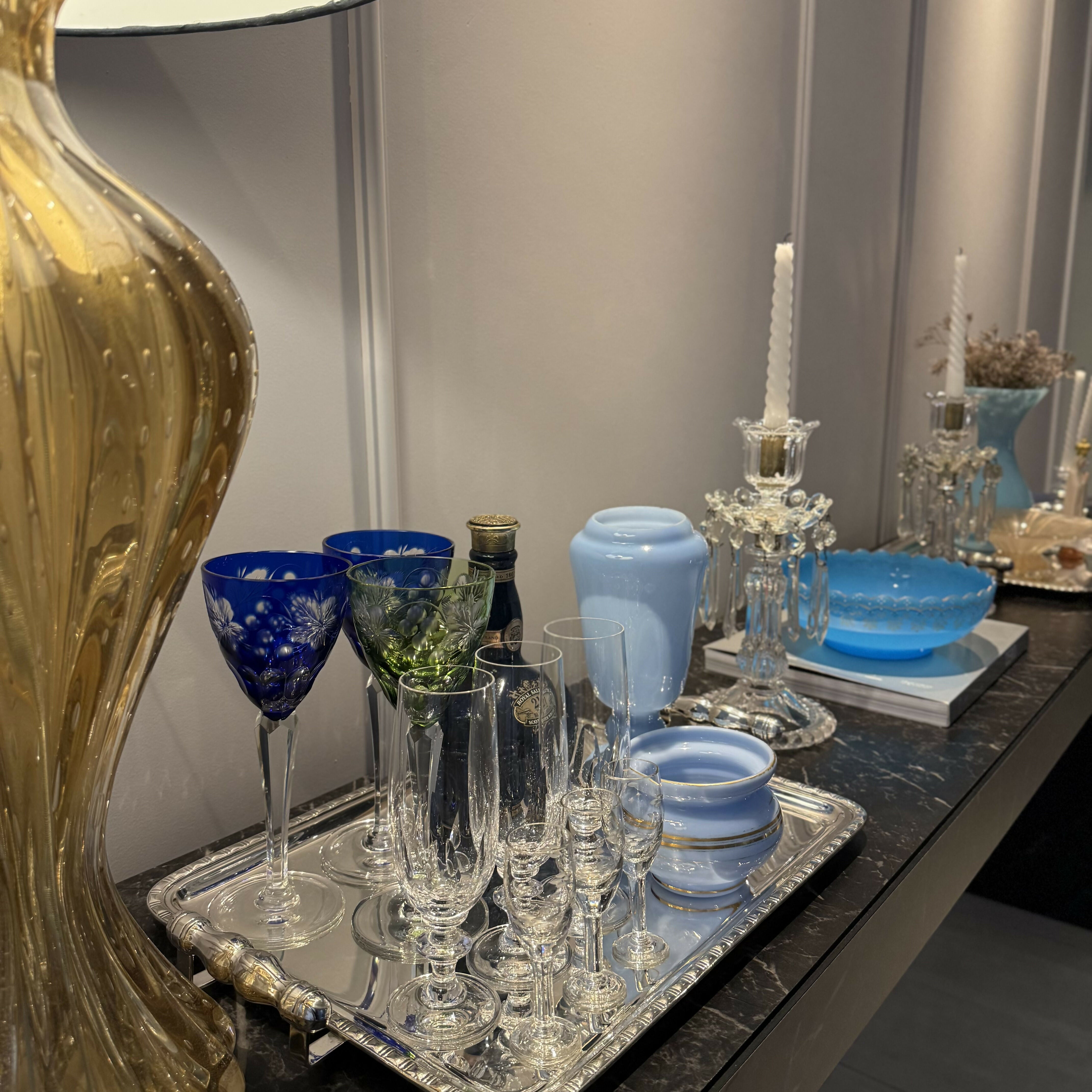 Bandeja retangular Wolff prata 90