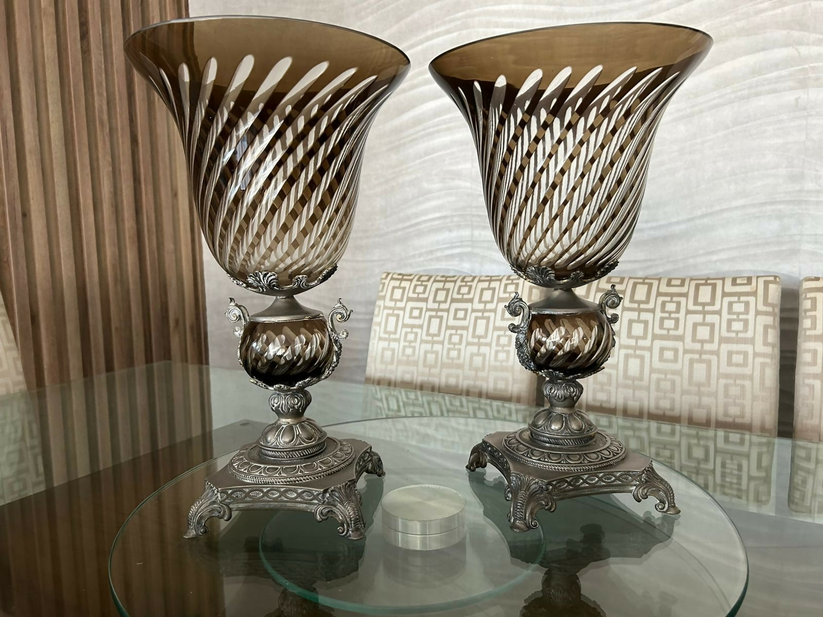 Par de Vasos de Cristal