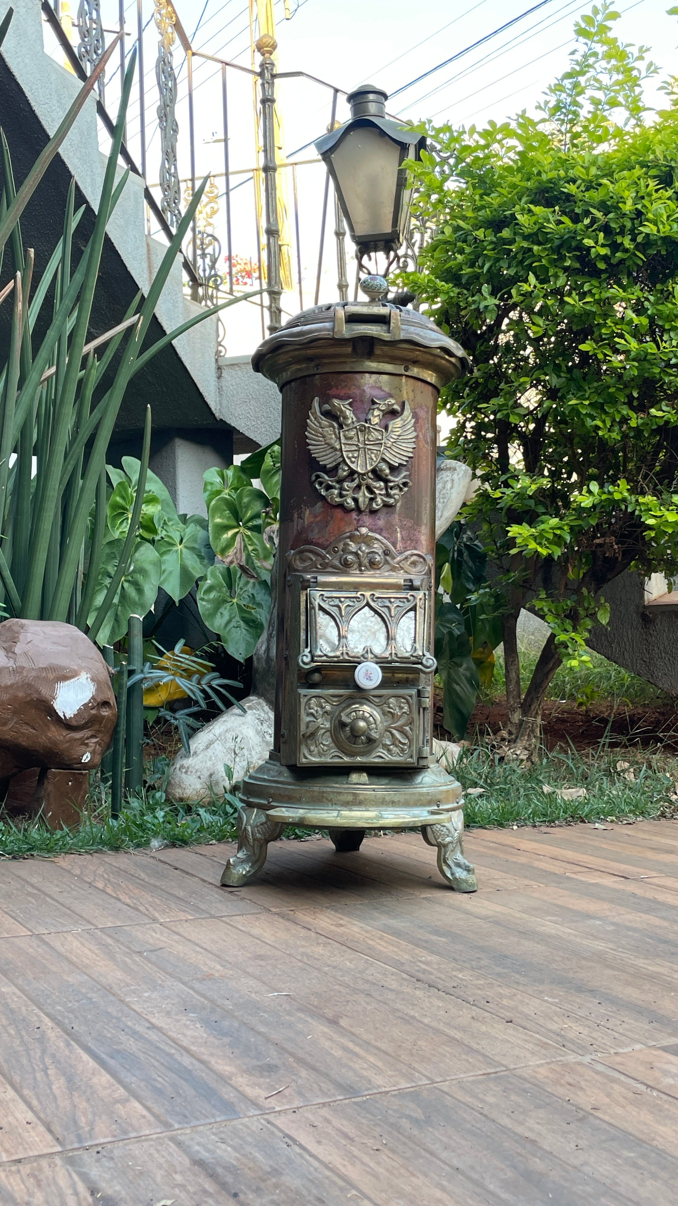 Antiga Salamandra Alemã em Bronze e Cobre